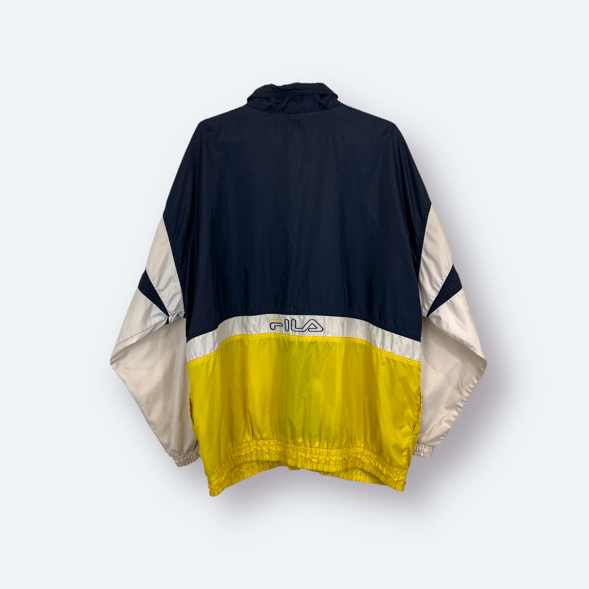 Fila Windbreaker bestickt Blau Gelb L - Vinverse