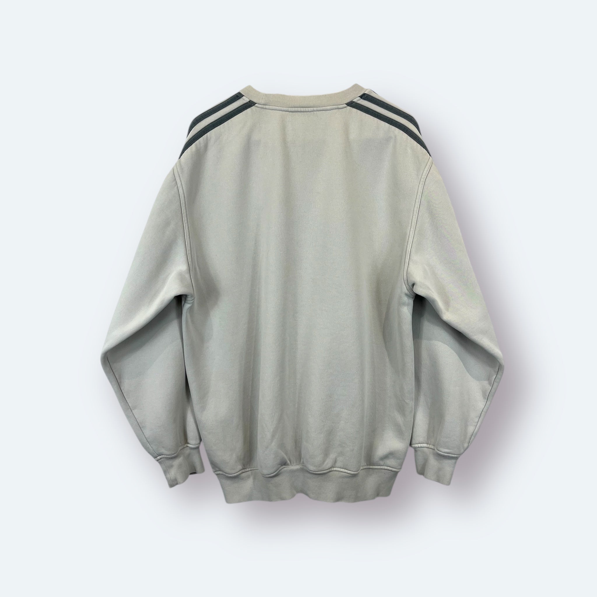 Adidas 2000er Sweater bestickt Hellgrau XL - Vinverse