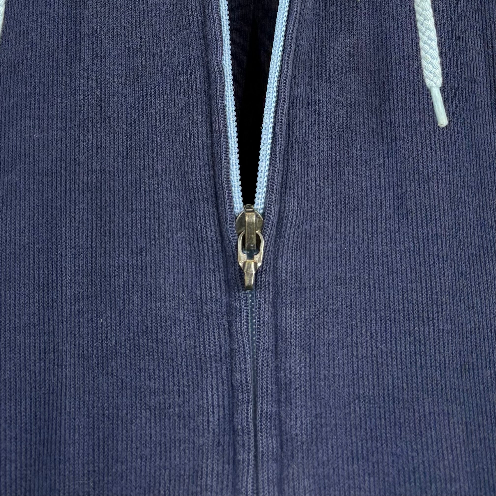 Yves Saint Laurent Vintage Zip Hoodie Marineblau S - Vinverse