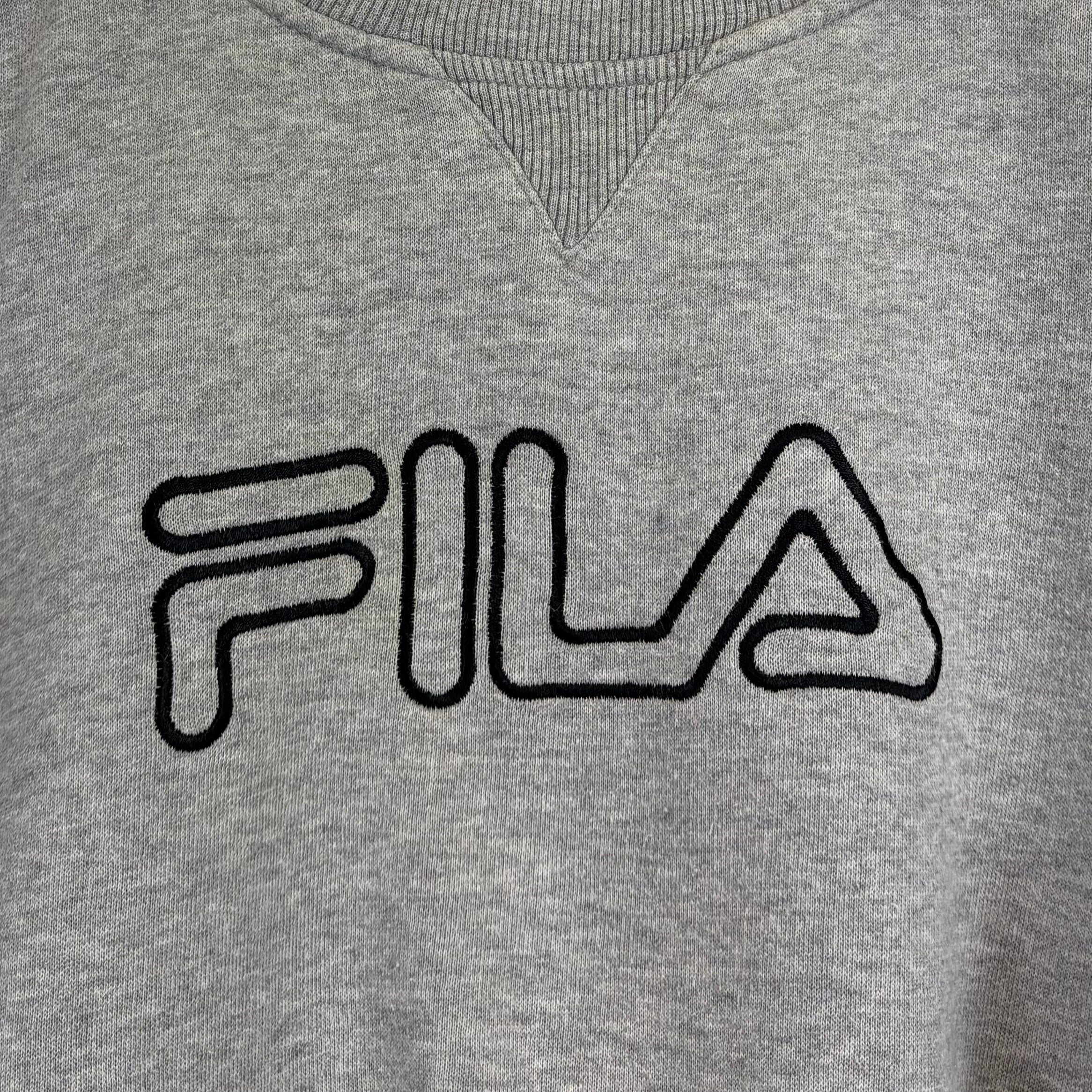 Fila 90s Vintage Sweater Grau S - Vinverse