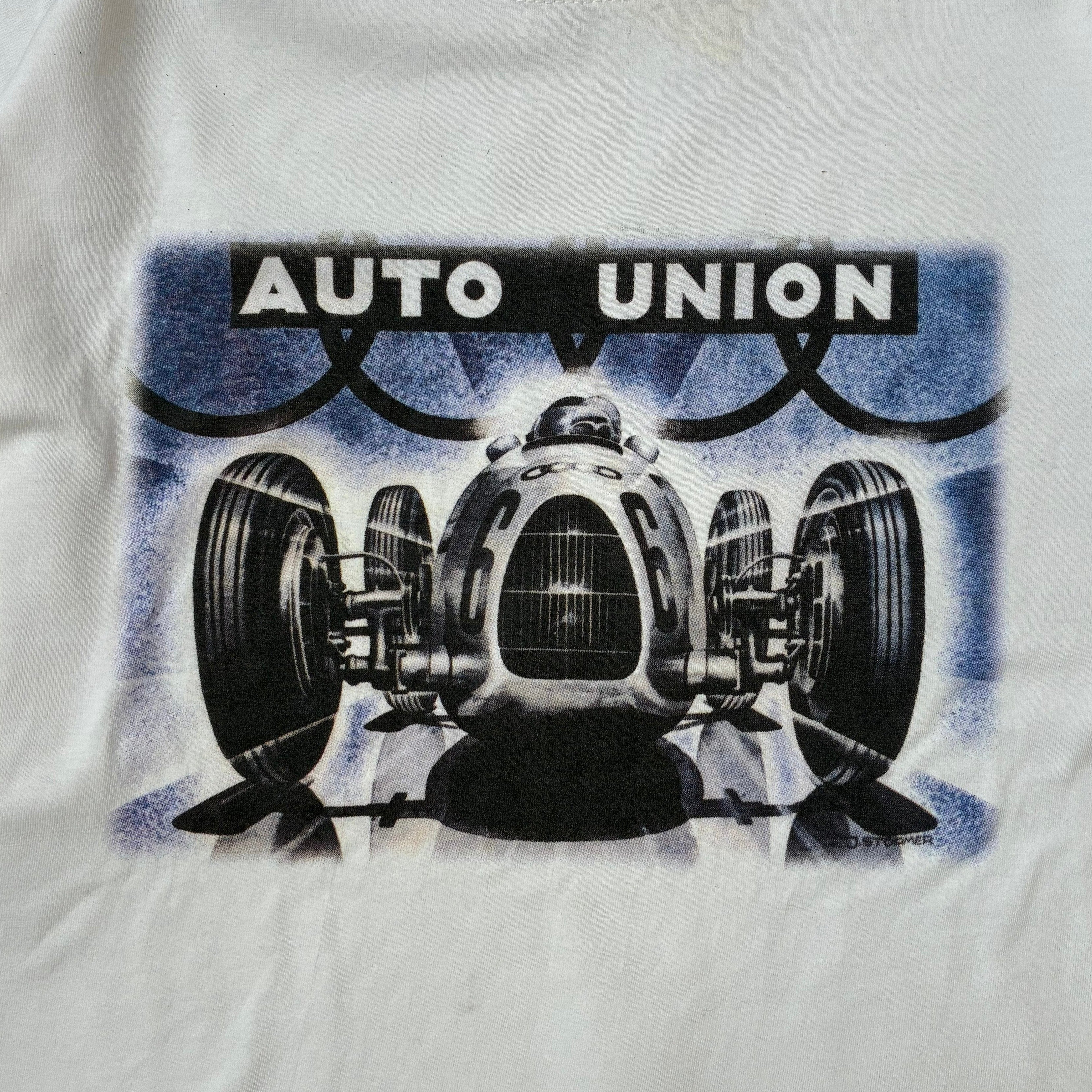 Hurricane Basic Vintage Print Shirt Auto Union M - Vinverse