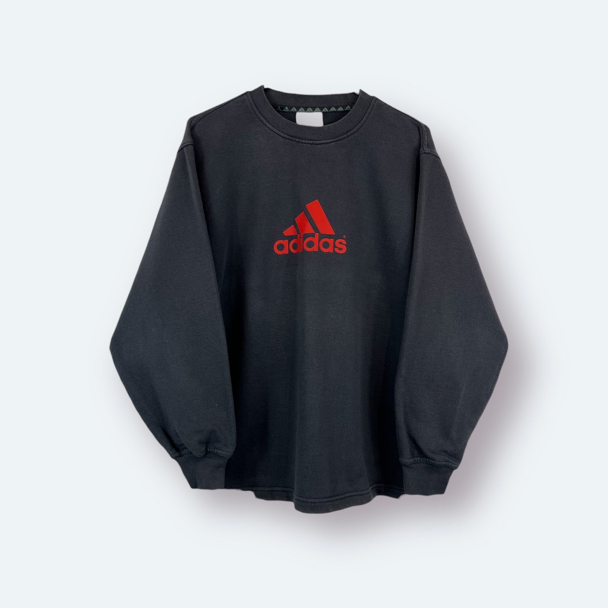 Adidas 90s Vintage Print Sweater Schwarz M - Vinverse