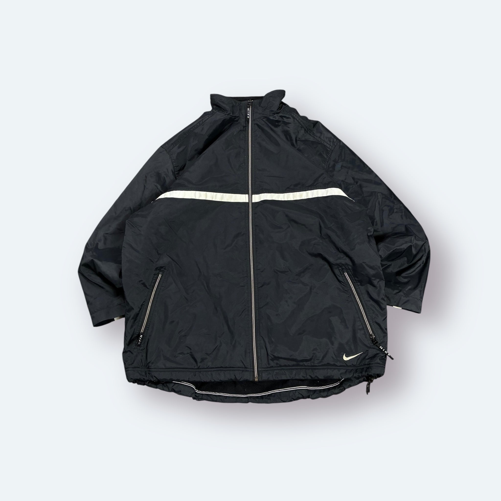 Nike 90s Vintage Windbreaker Innenfleece Schwarz XL - Vinverse