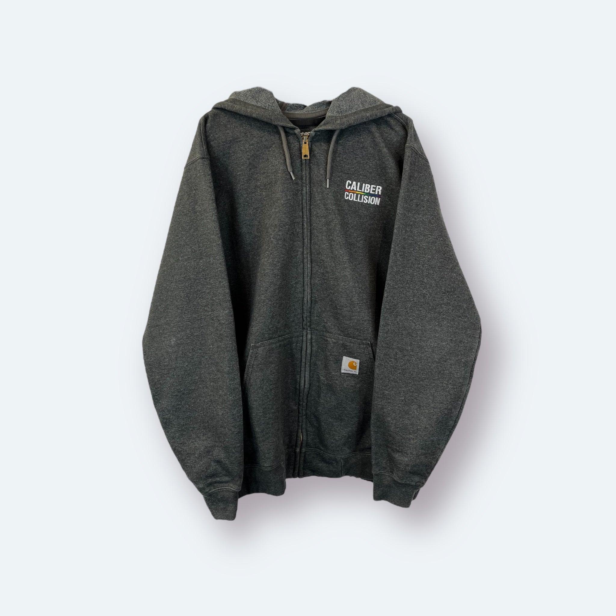 Carhartt Small Logo Embroidered Zip Hoodie M - Vinverse