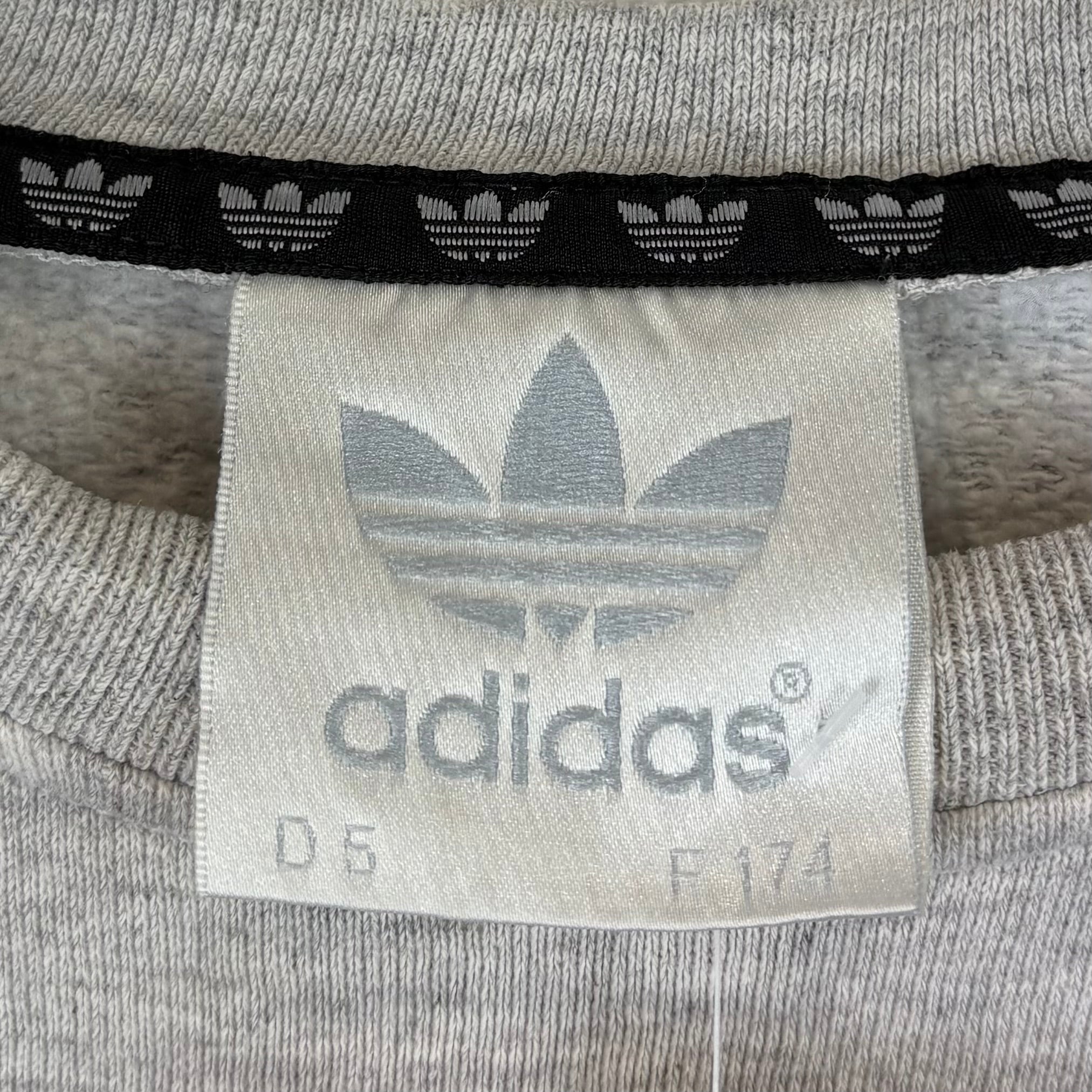 Adidas 90s Vintage Trefoil Sweater Grau M - Vinverse