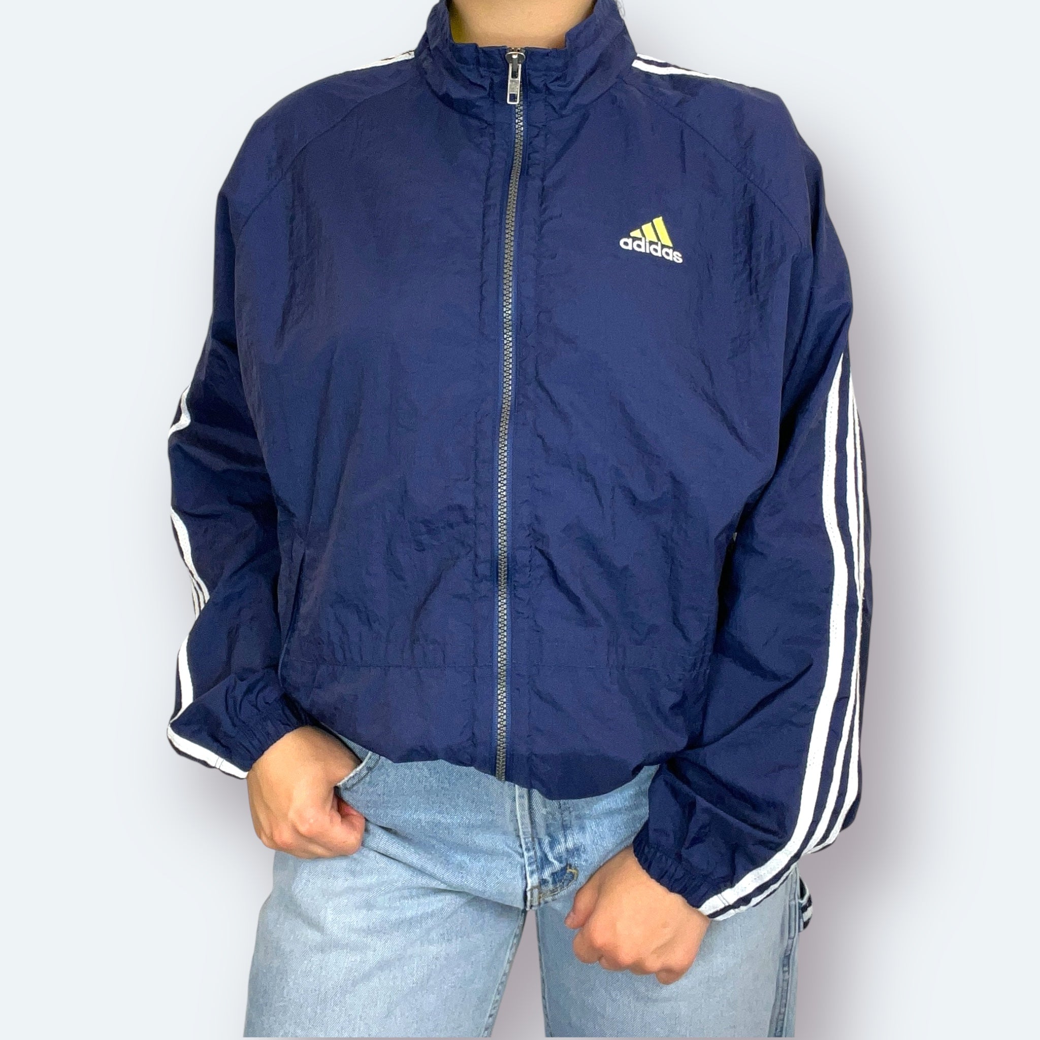 Adidas 90er Vintage Trainingsjacke Blau S - Vinverse