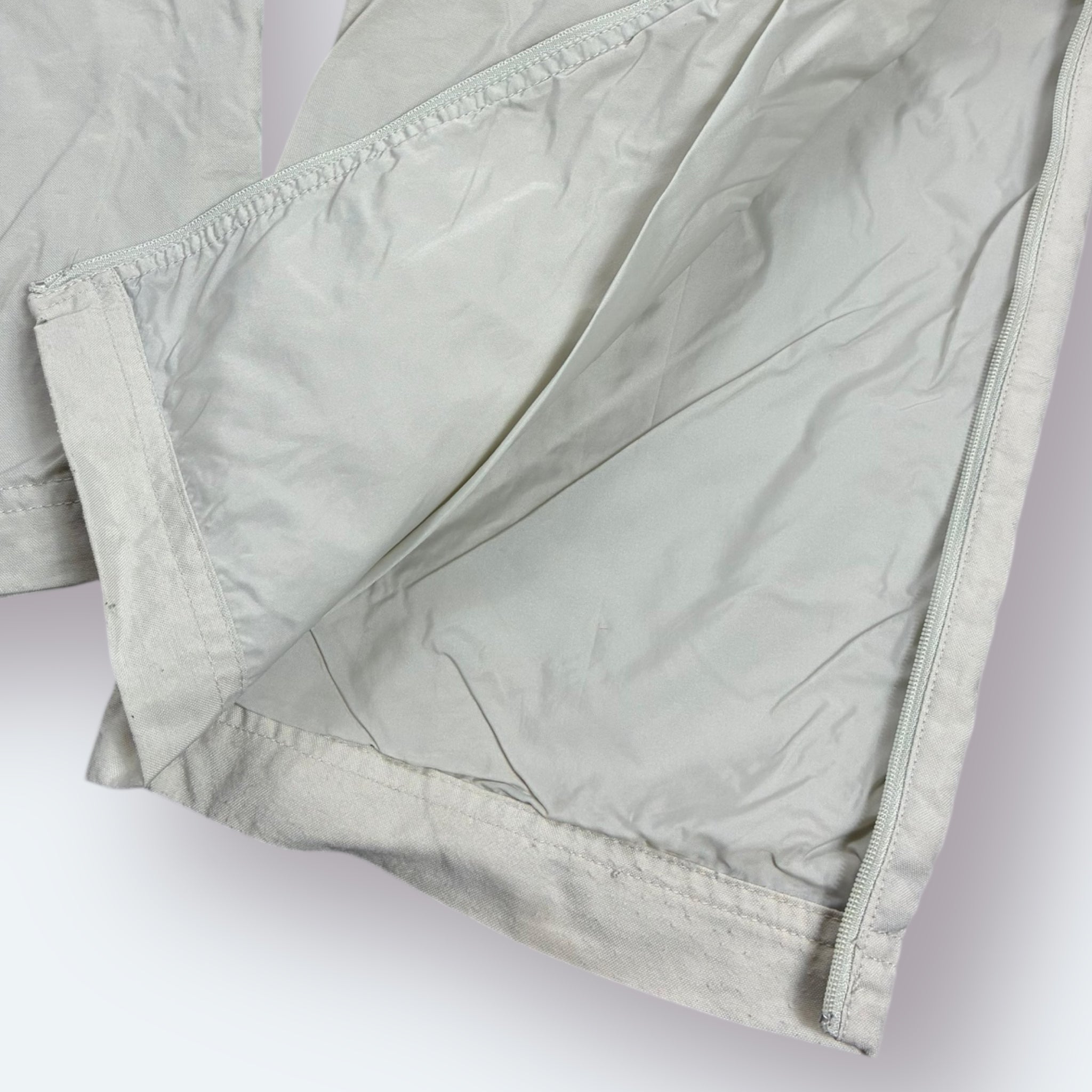 Nike 90s Vintage Trackpants Open Leg Beige L - Vinverse