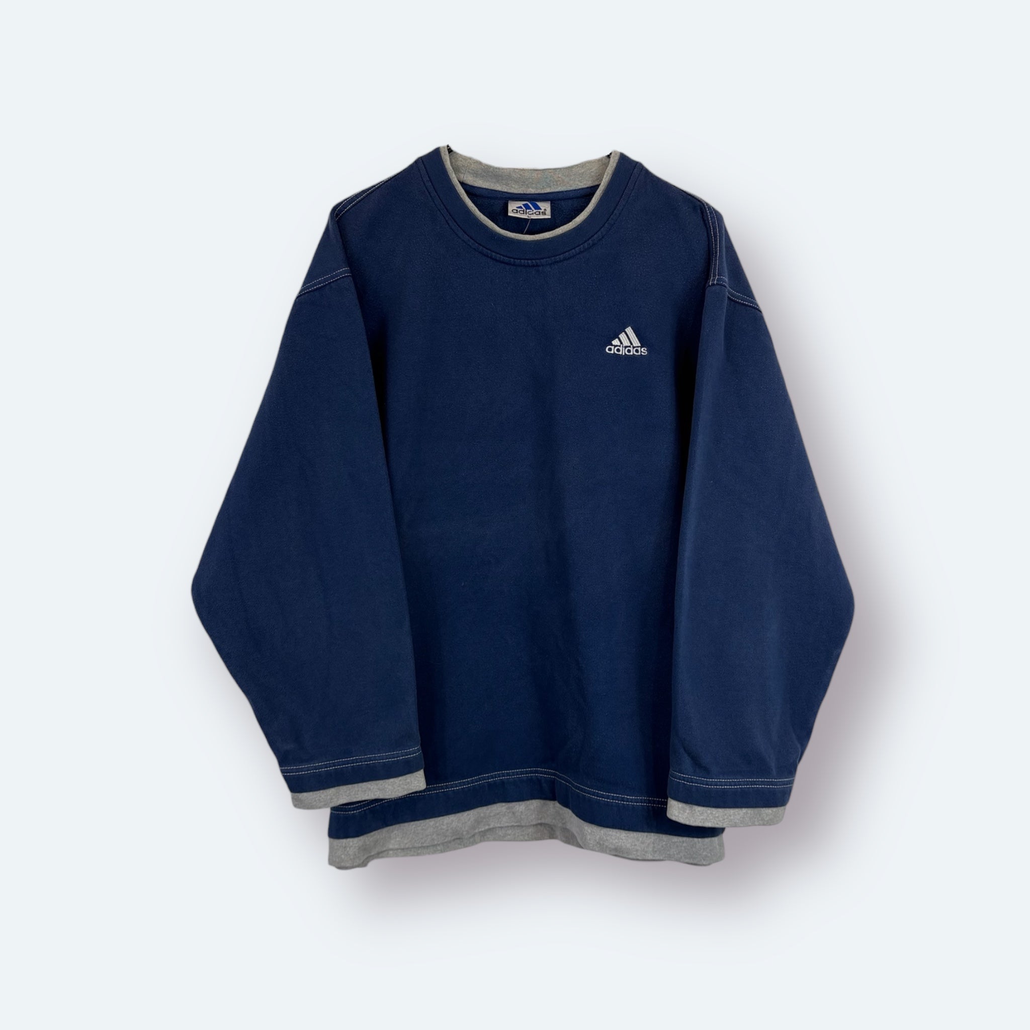 Adidas 1999 Vintage Sweater Marineblau L - Vinverse