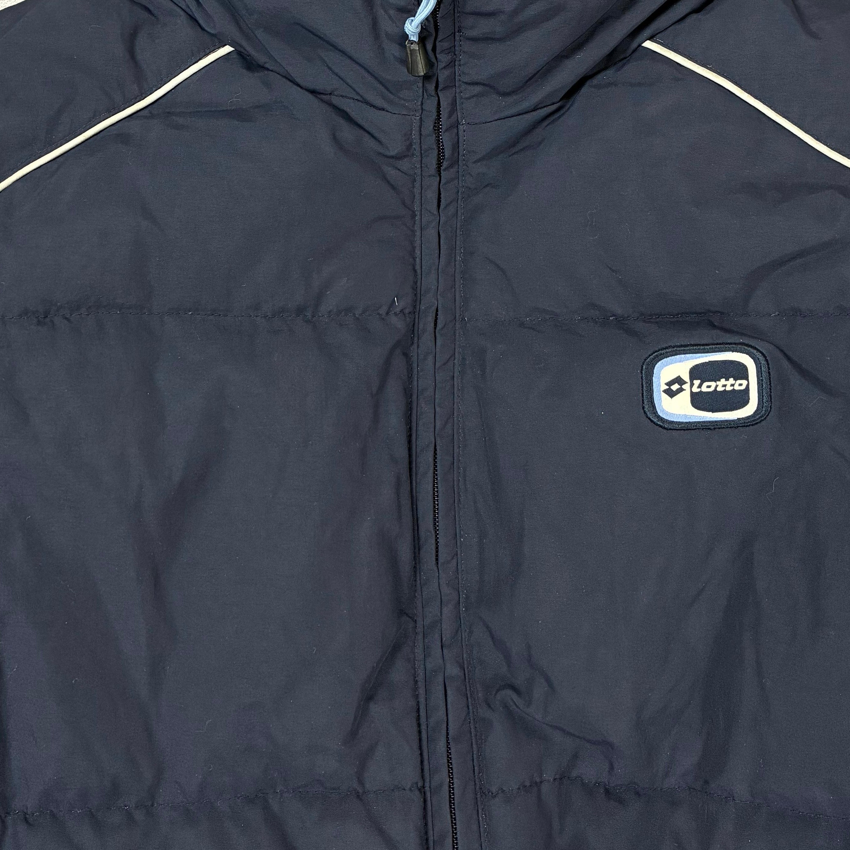 Lotto 2000s Y2K Daunen Puffer Jacke Marineblau L - Vinverse