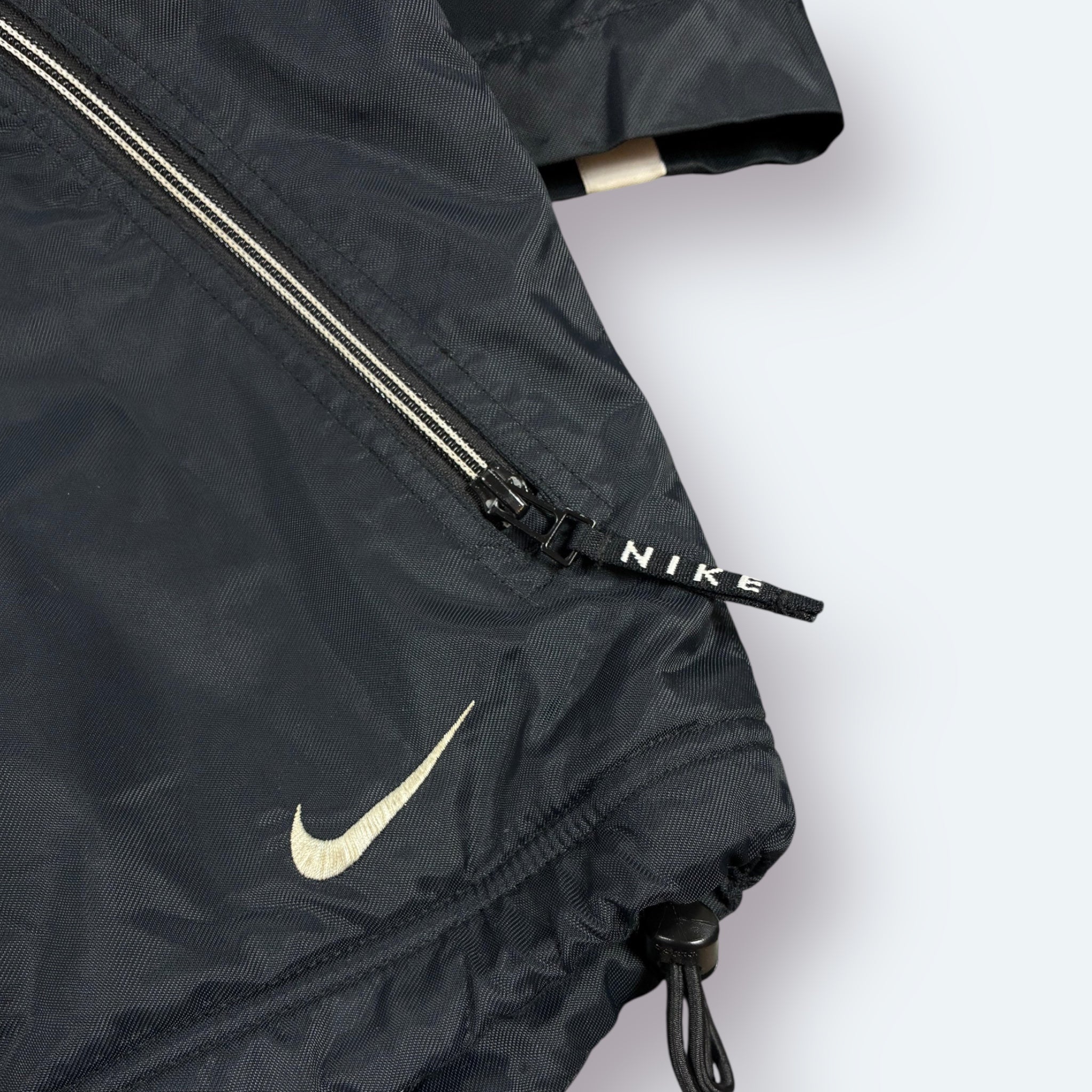 Nike 90s Vintage Windbreaker Innenfleece Schwarz XL - Vinverse
