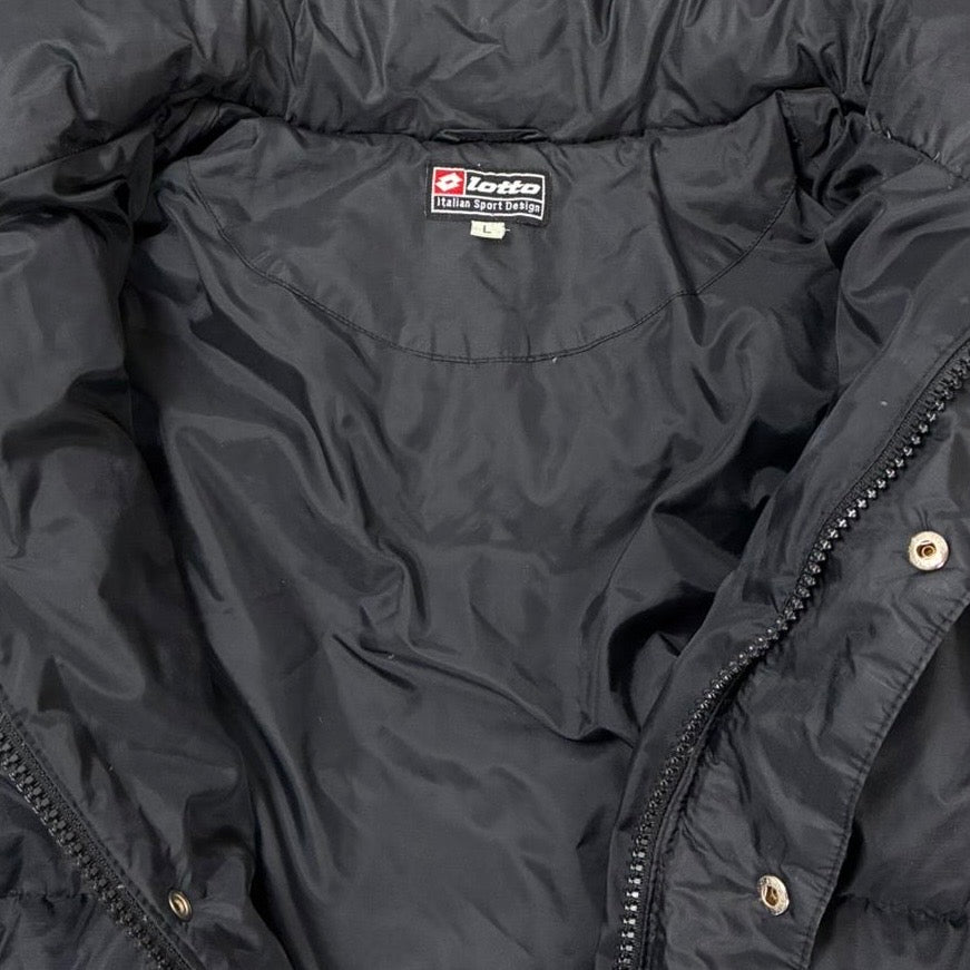 Lotto 2000s Y2K Puffer Jacke Schwarz L - Vinverse