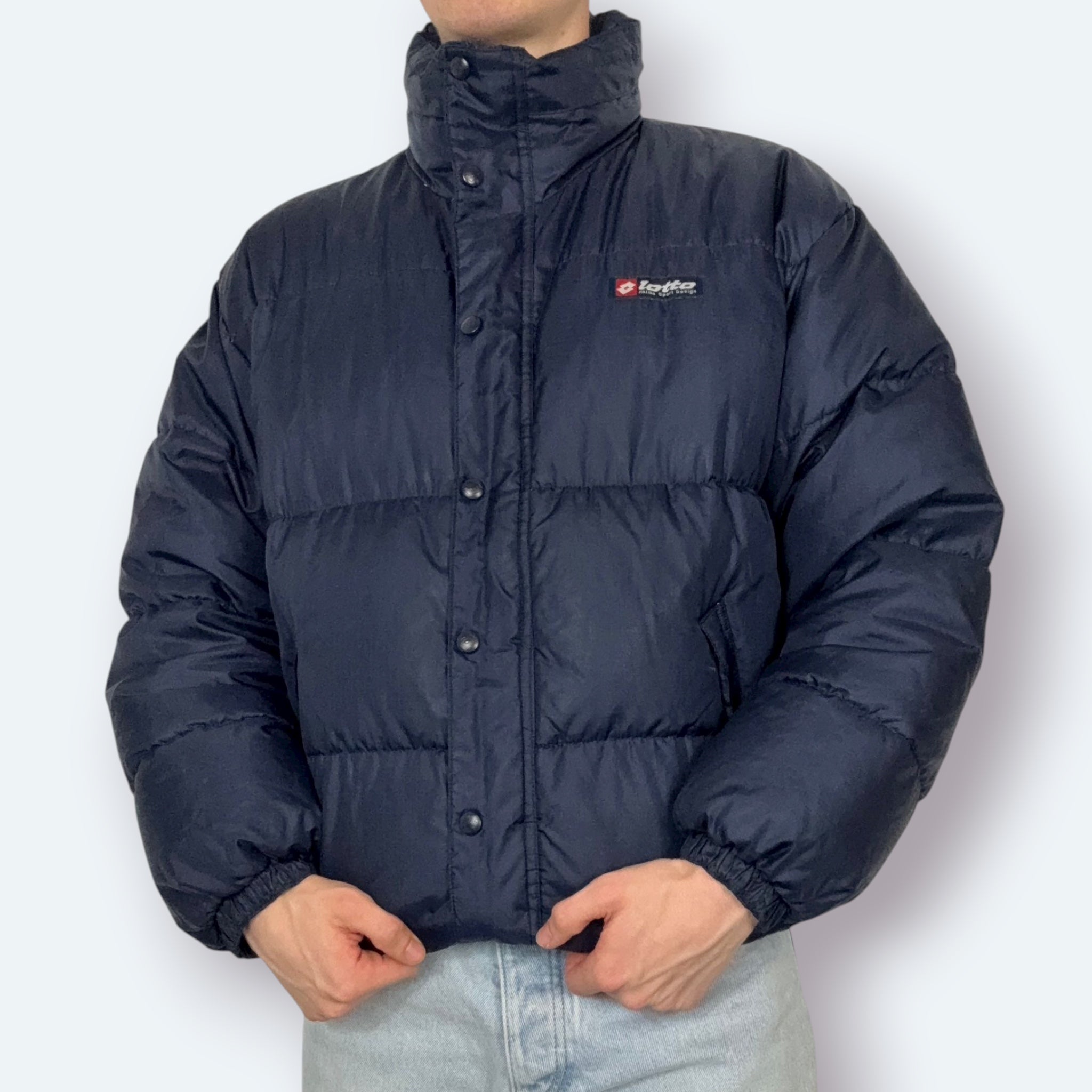 Lotto 2000s Vintage Daunenjacke Marineblau S - Vinverse