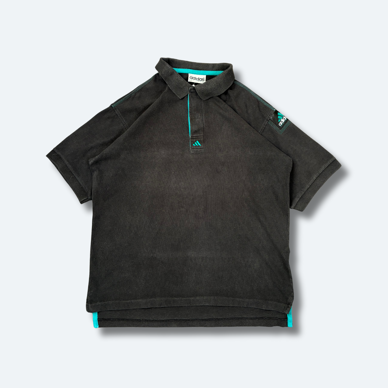 Adidas Equipment 90er Vintage Polo Shirt Schwarz M - Vinverse