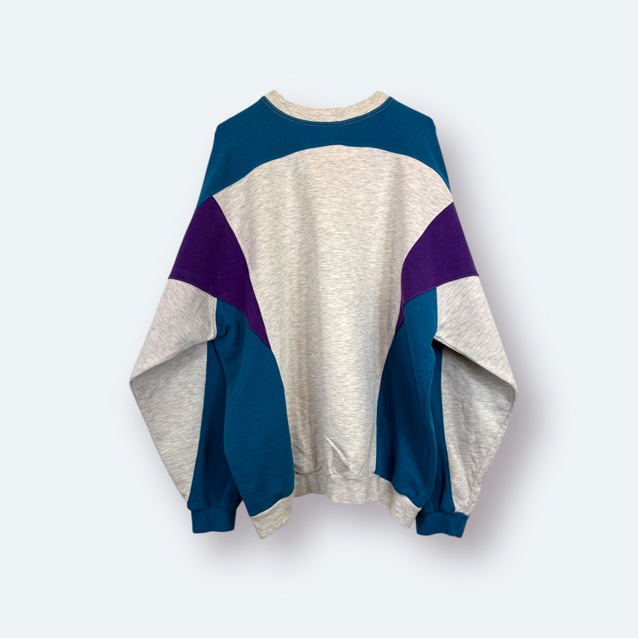 Puma 90s Vintage Sweater Grau Türkis Lila XL - Vinverse