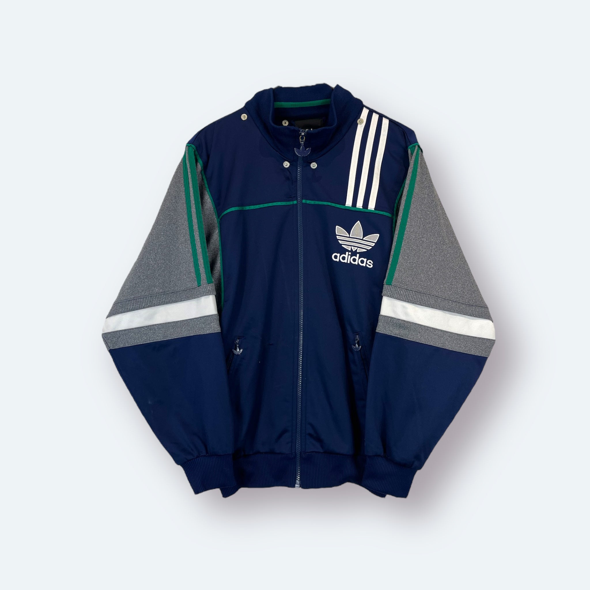 Adidas 90s Vintage Trainingsjacke Rückenstick Blau S - Vinverse