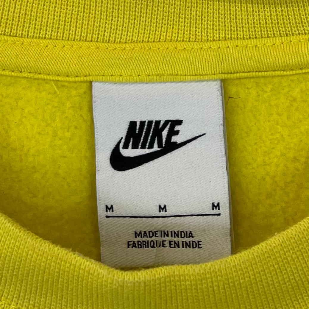 Nike Sweater bestickt mit Backprint Gelb M - Vinverse