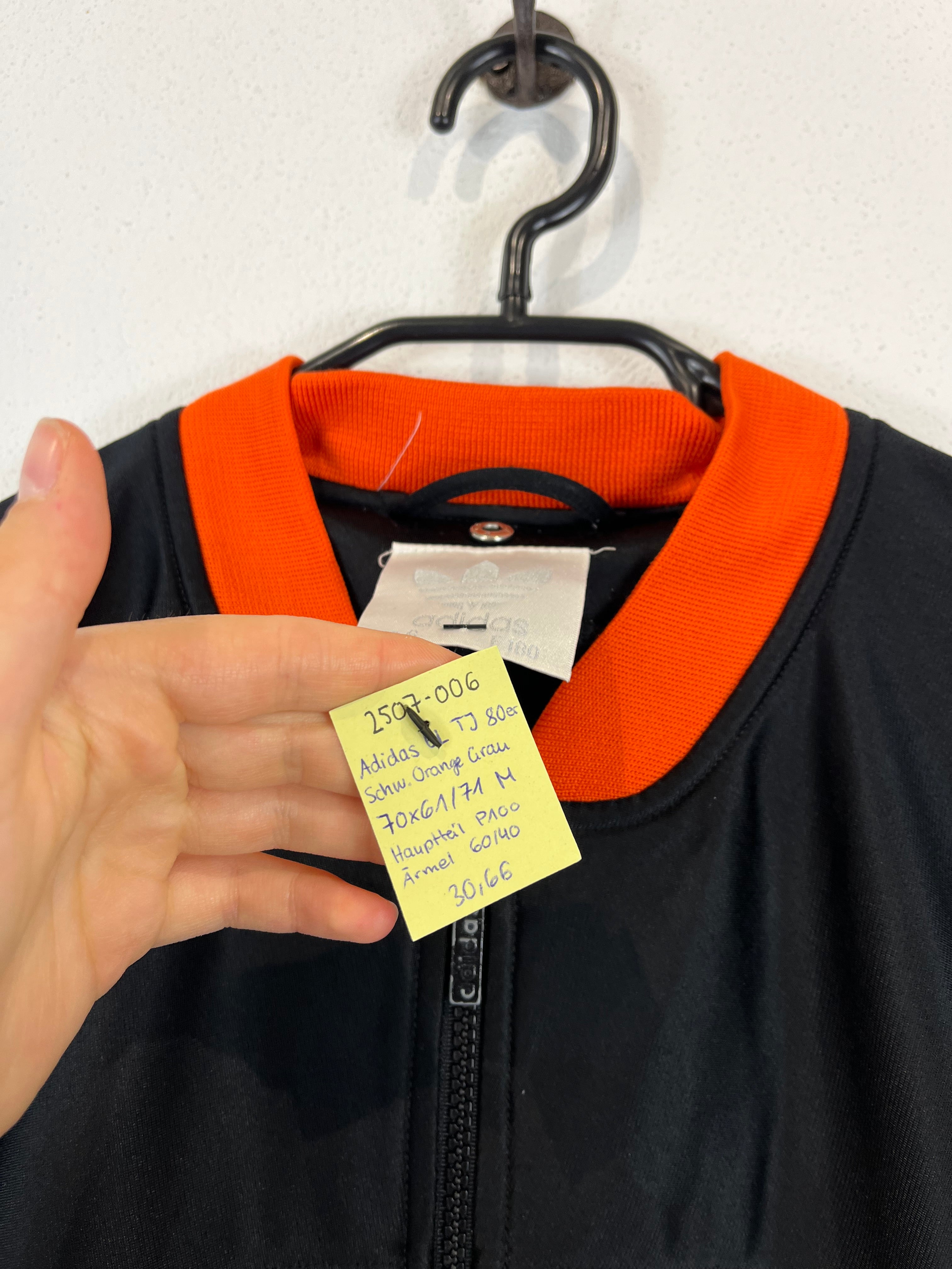 Adidas 80er Trainingsjacke Schwarz Big Logo M - Vinverse