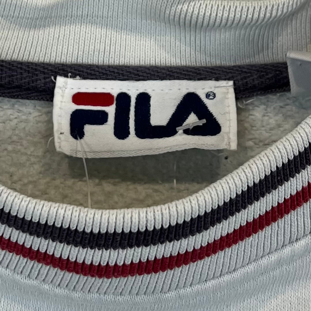 Fila Vintage Sweater bestickt Weiß M - Vinverse