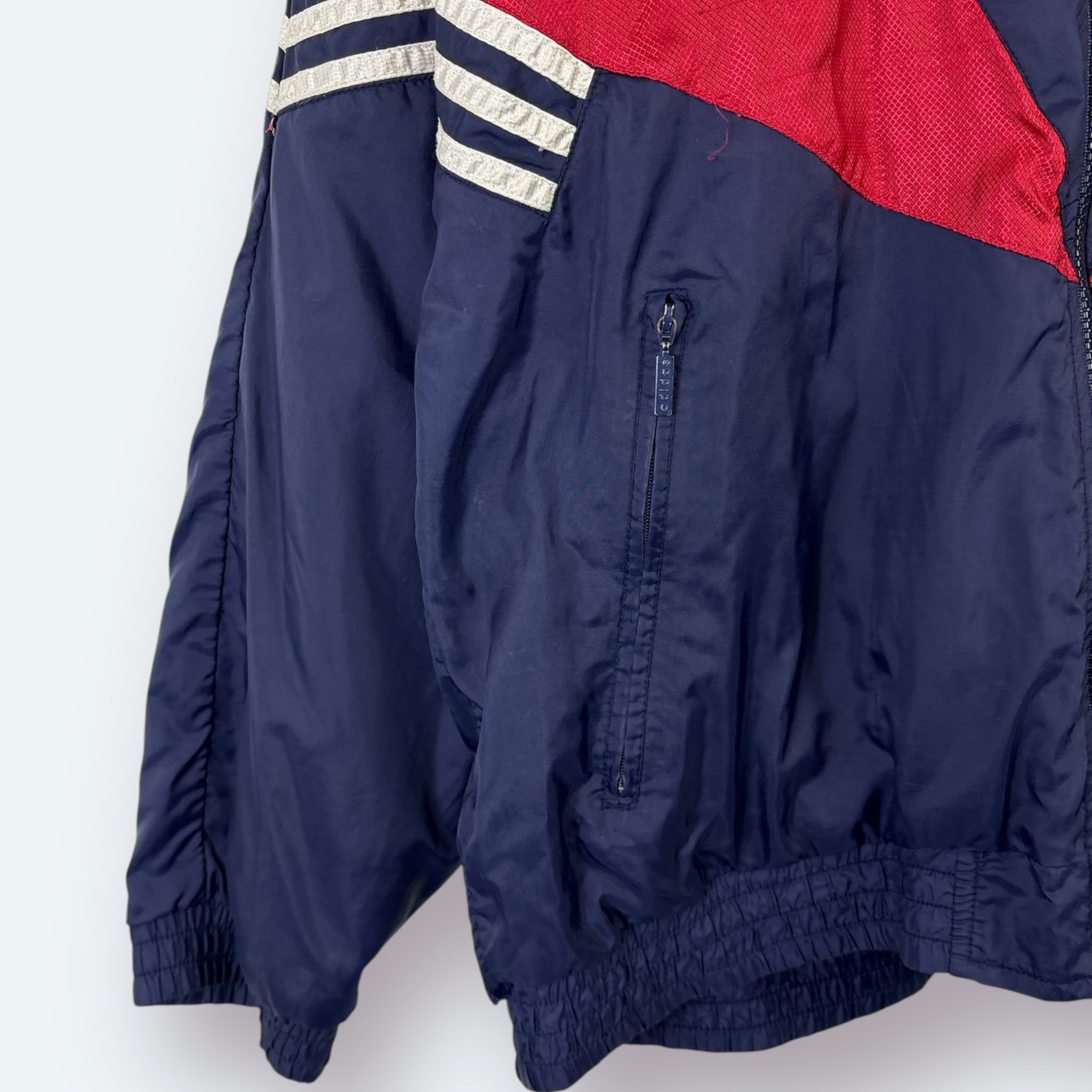 Adidas 90s Vintage Trainingsjacke Marineblau Rot M - Vinverse