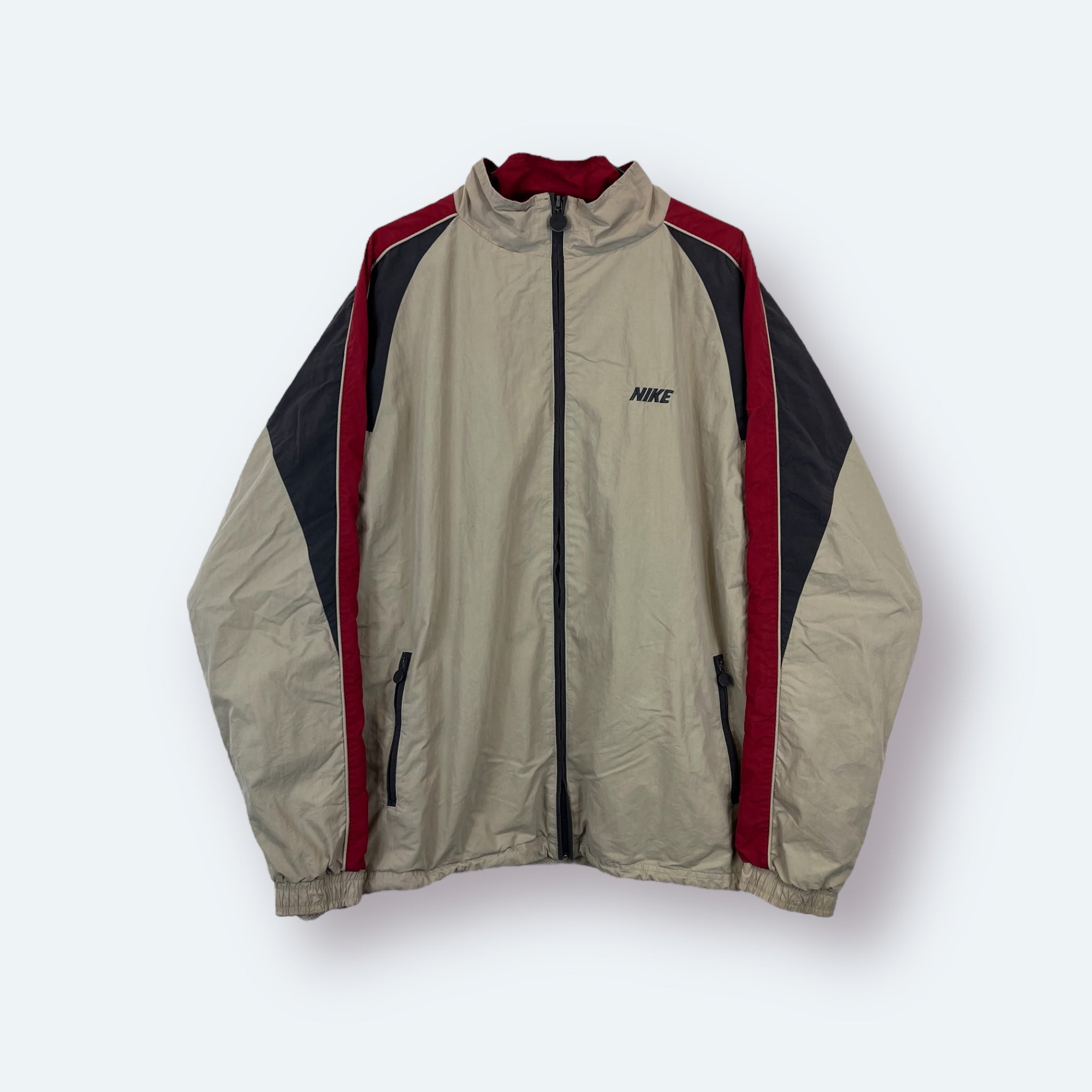 Nike Vintage Trainingsjacke seltenes Tag Beige XL - Vinverse