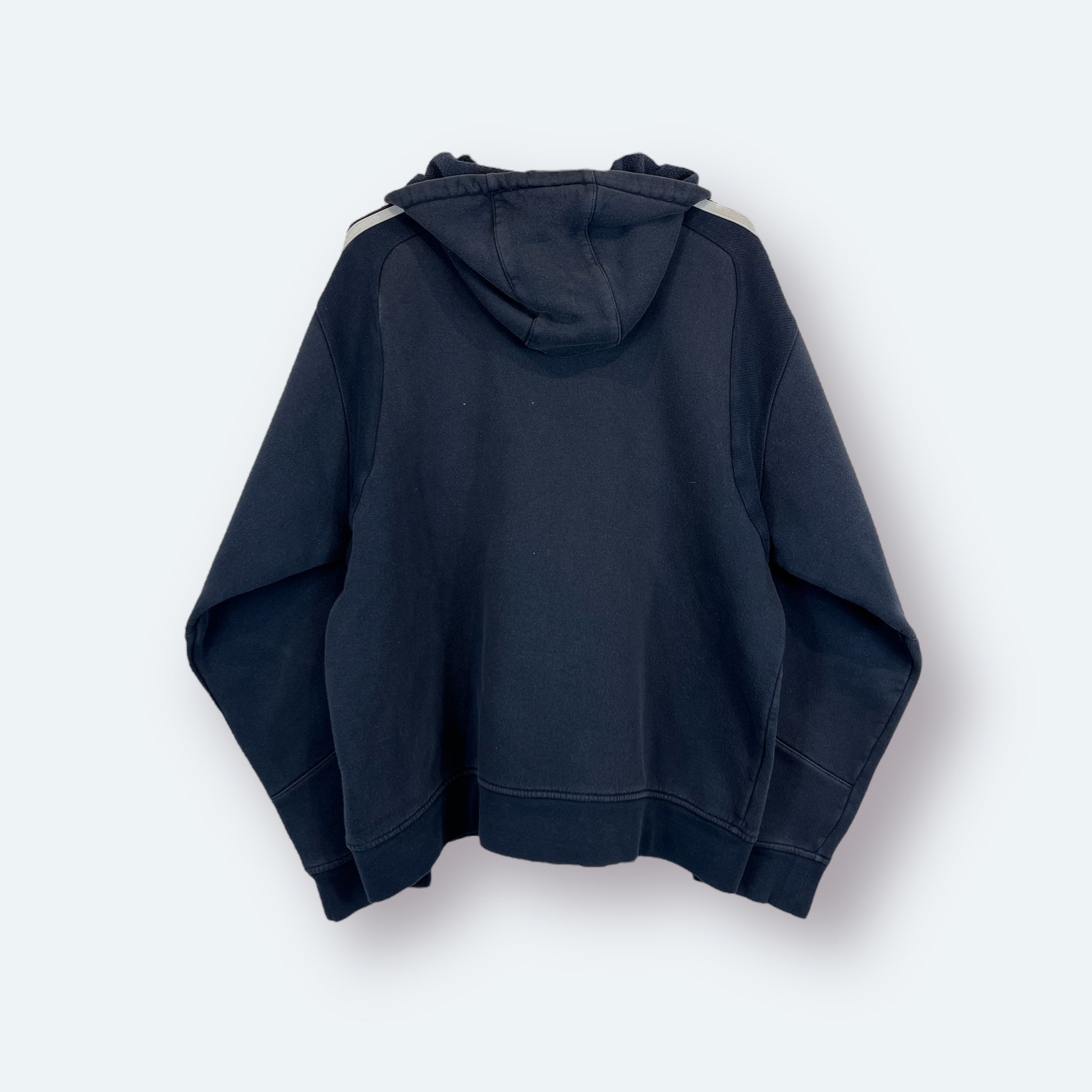 Adidas 2000er Hoodie bestickt Marineblau L - Vinverse