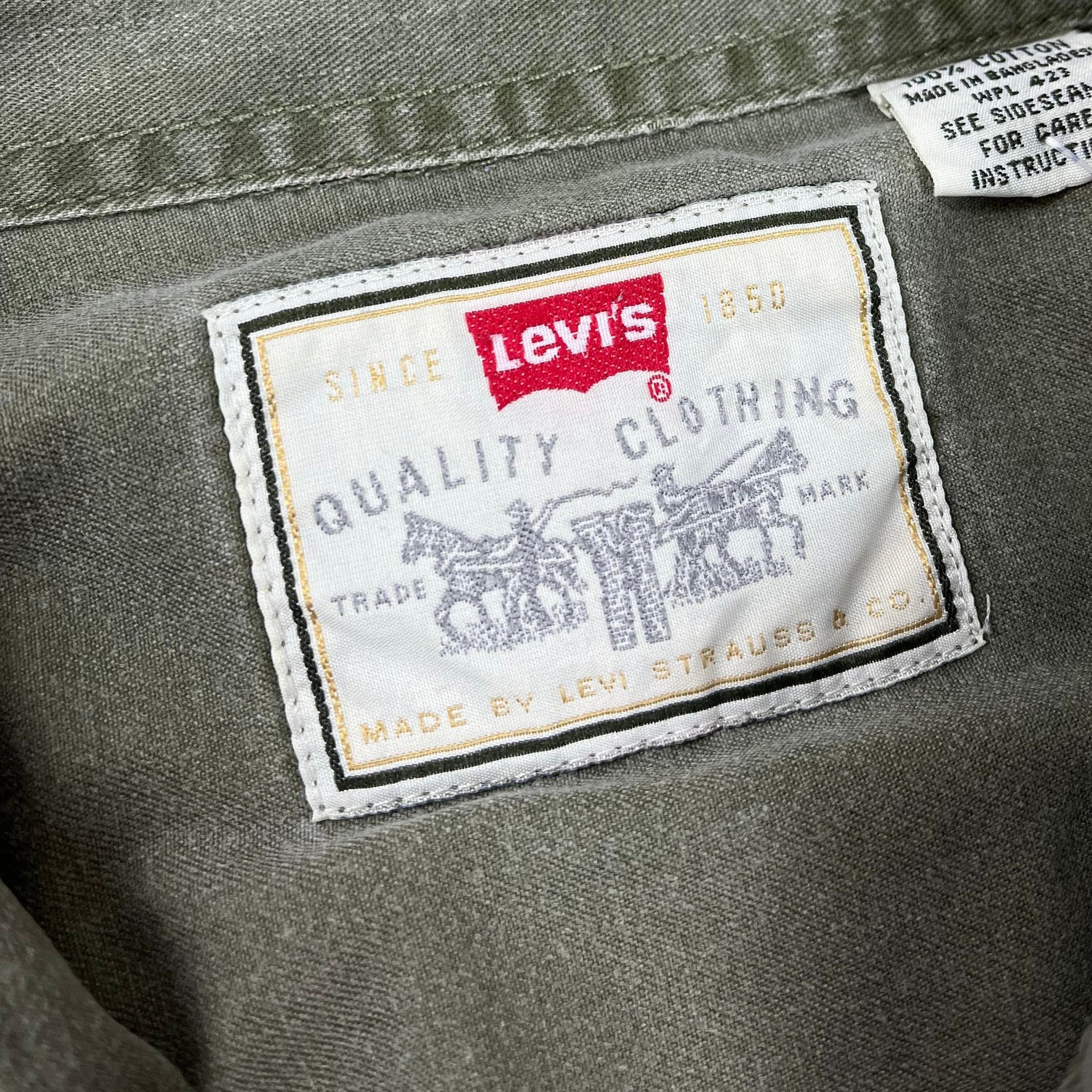 Levis  Vintage Hemd Cropped Khaki L - Vinverse