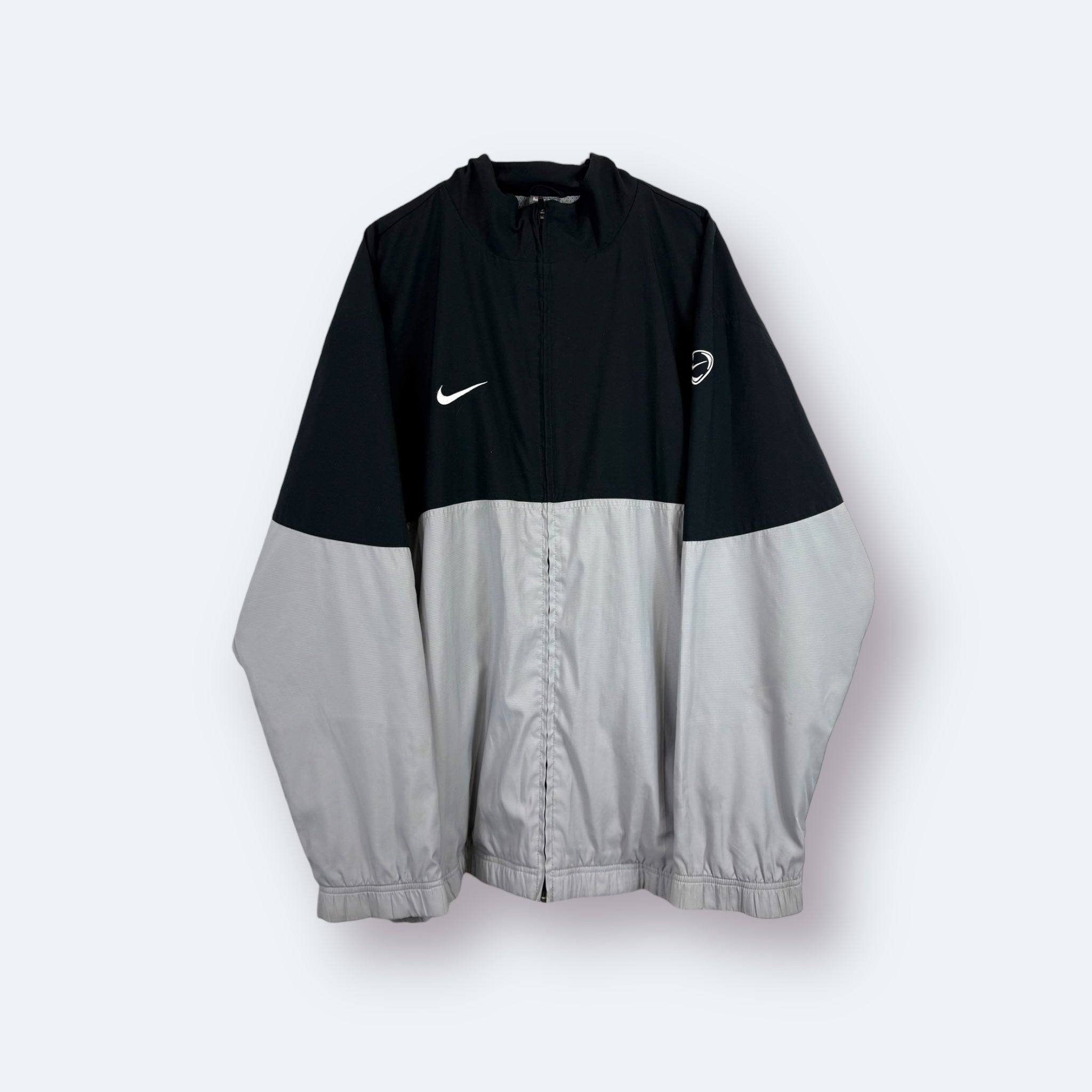 Nike 2000s Trainingsjacke Grau Schwarz XXL - Vinverse