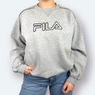Fila 90s Vintage Sweater Grau S - Vinverse