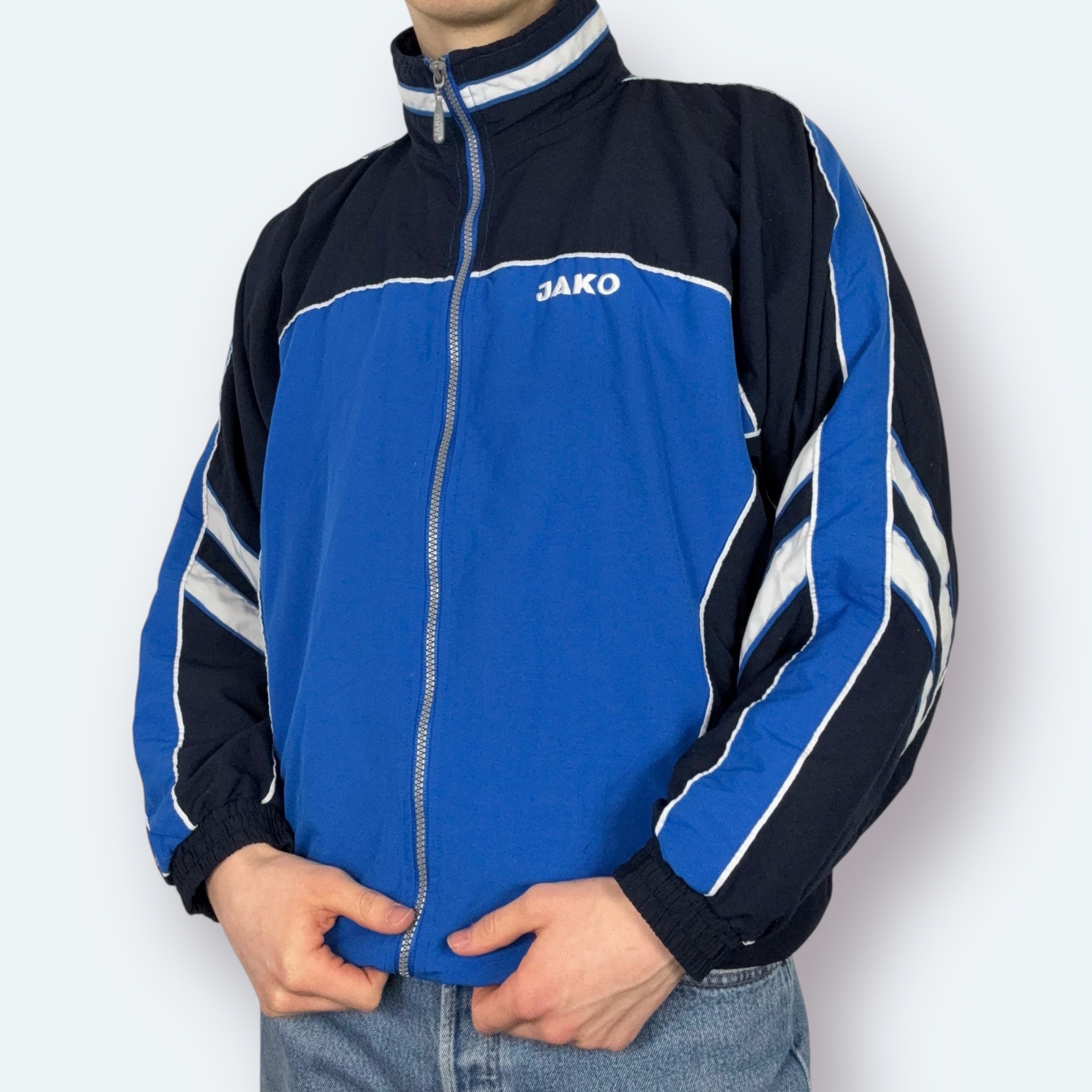 Jako 90s Vintage Trainingsjacke Blau M - Vinverse