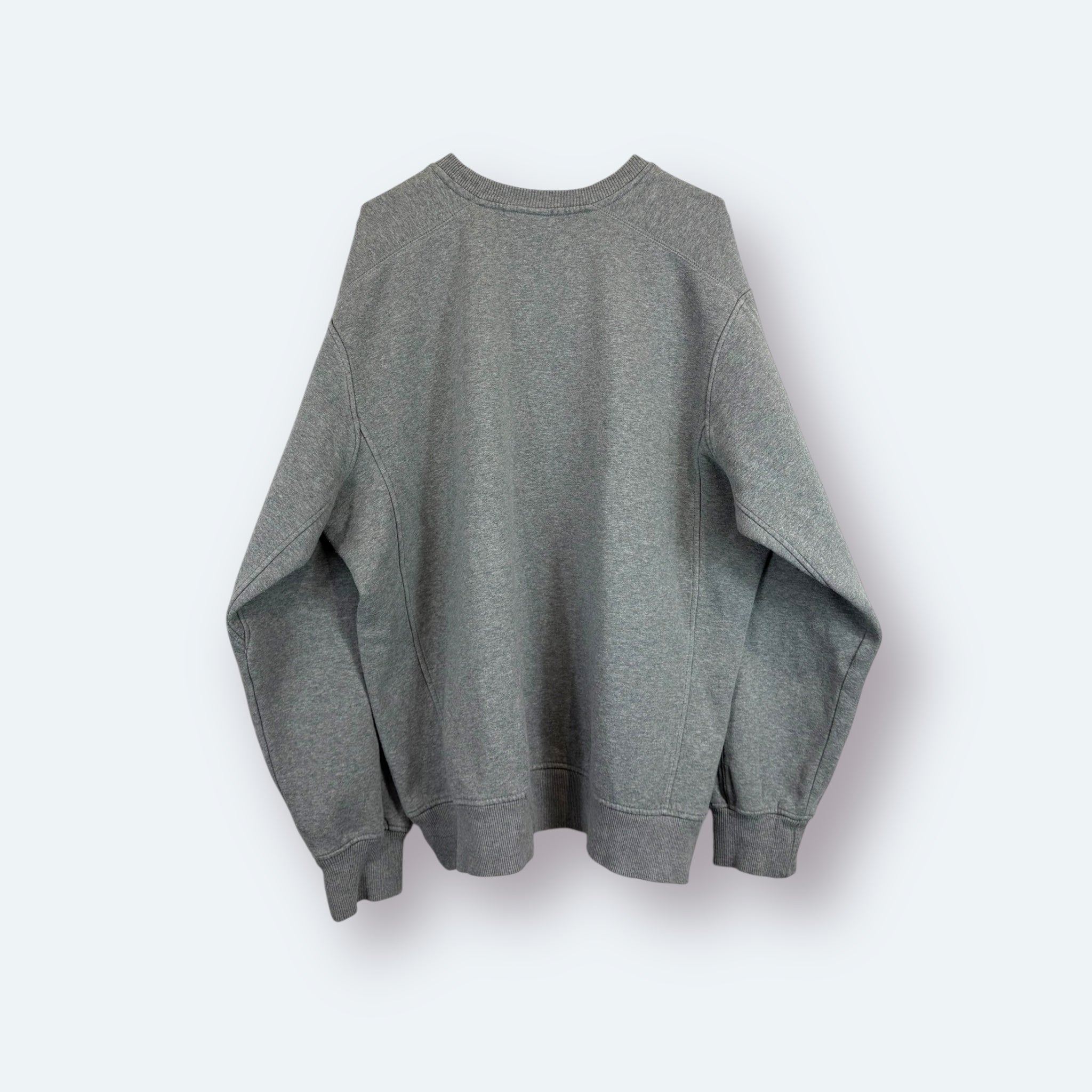 Nike 2000s Y2K Sweater Center Swoosh Grau XL - Vinverse