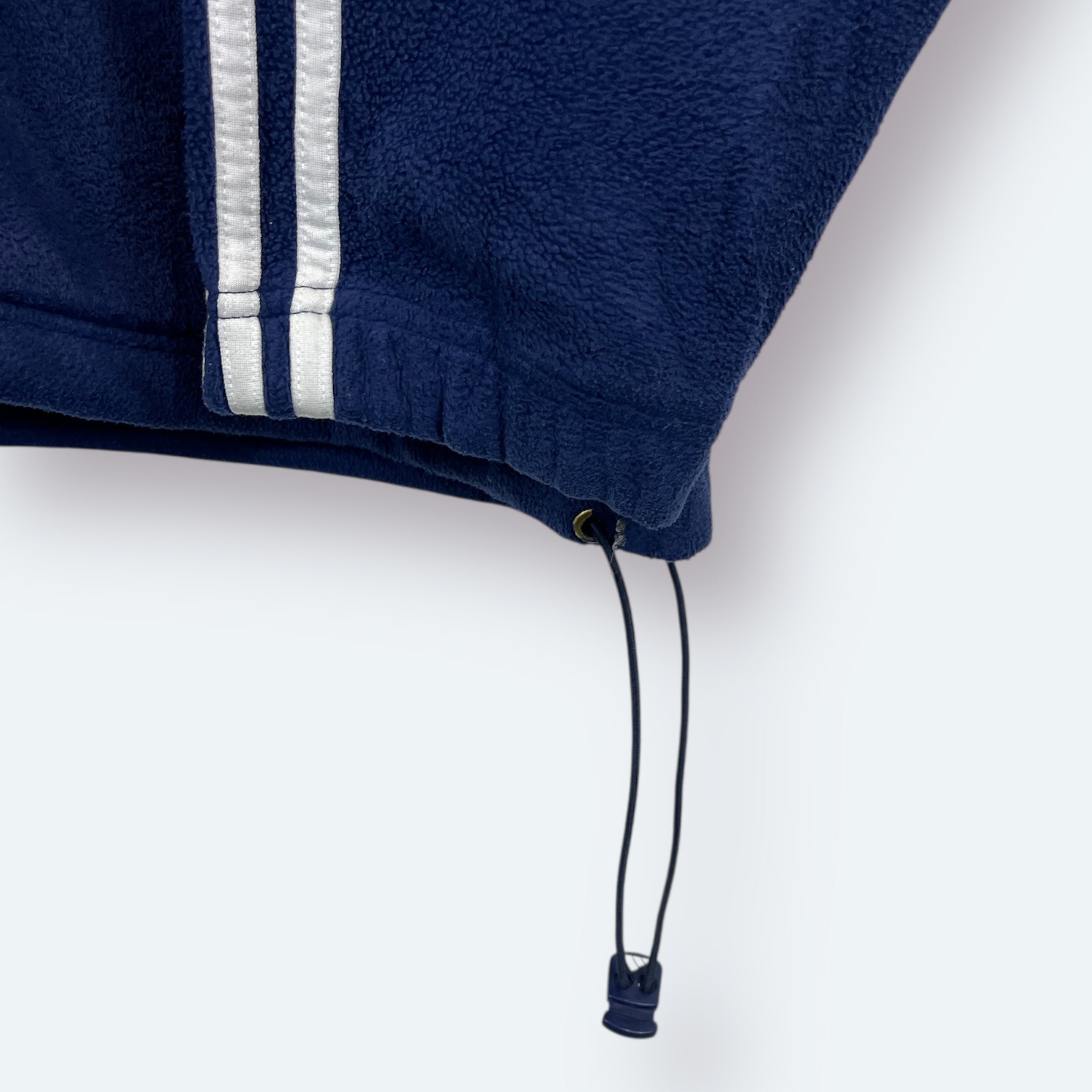 Adidas 90er Vintage Fleece Jacke bestickt Blau L - Vinverse