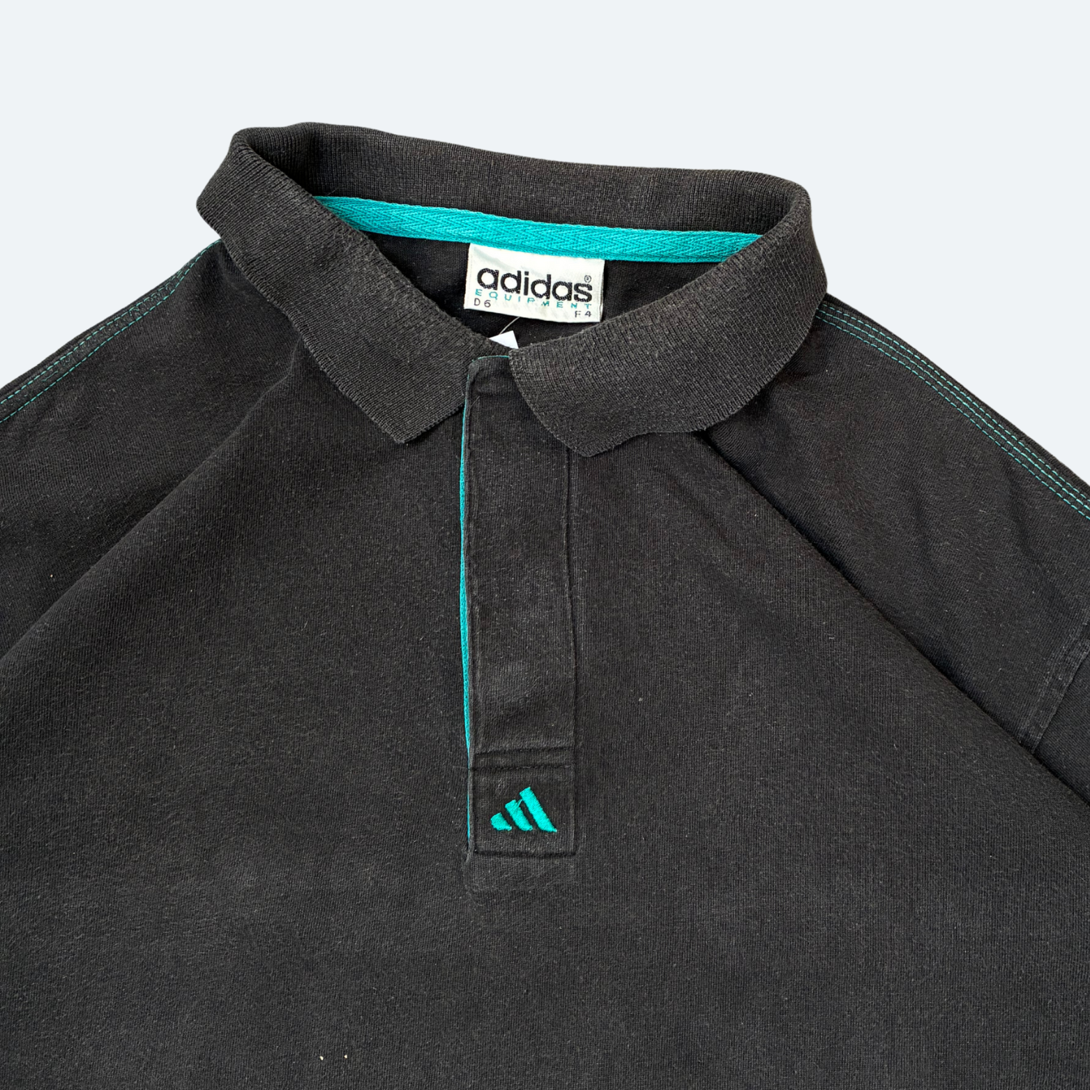 Adidas Equipment 90er Vintage Polo Shirt Schwarz M - Vinverse
