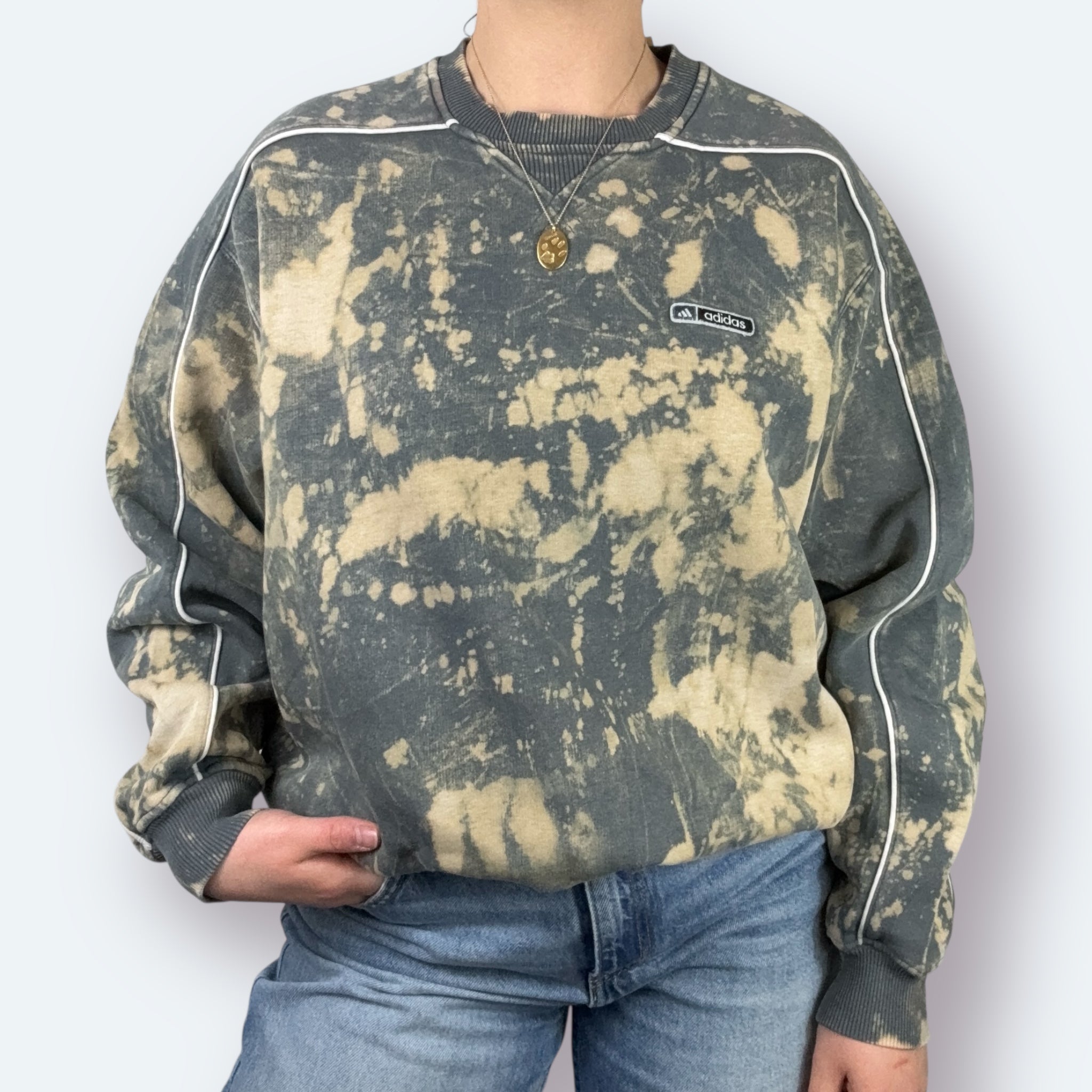 Adidas 2003 Re:Bleach Sweater Grau Beige M - Vinverse