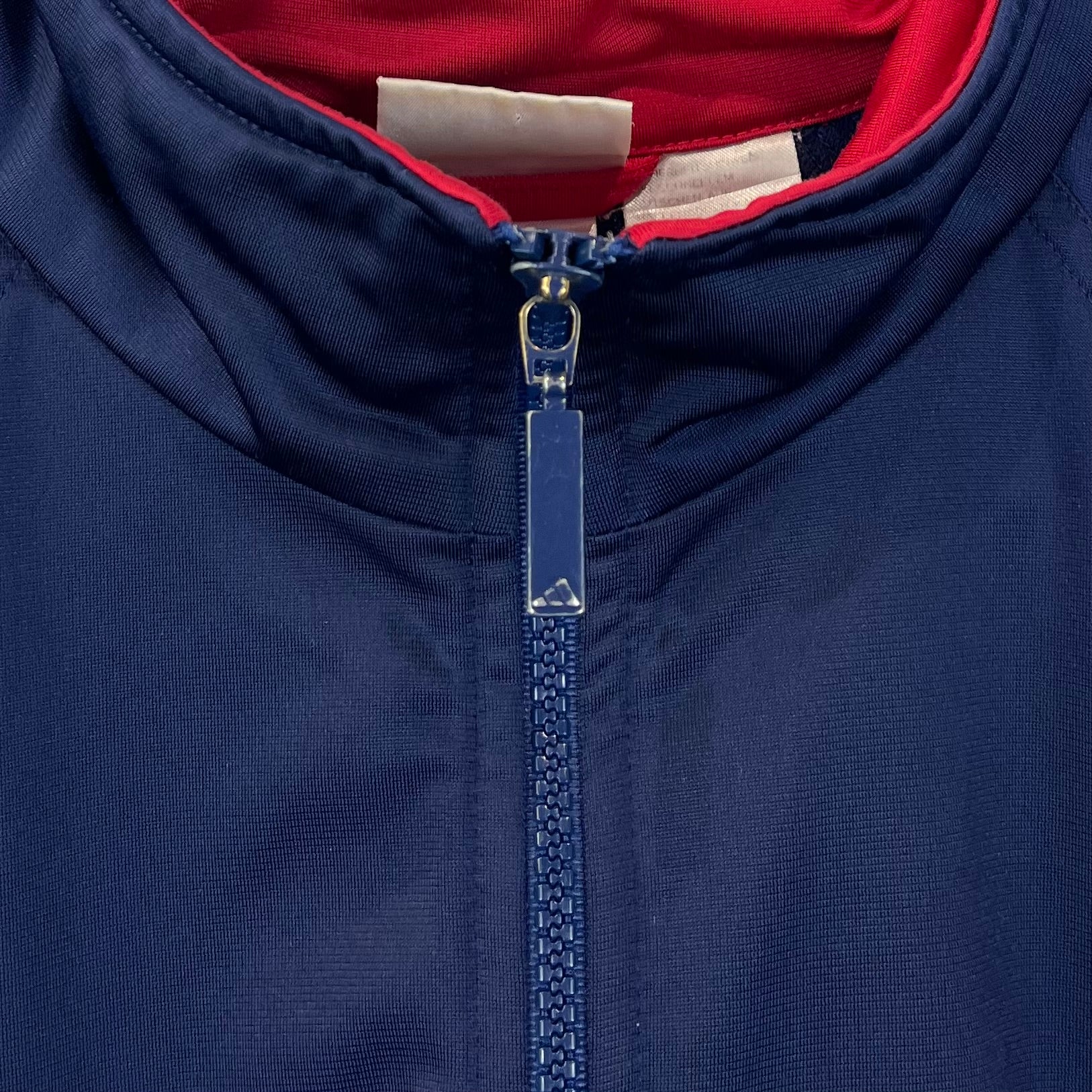 Adidas 90er Vintage Trainingsjacke bestickt Marineblau L - Vinverse