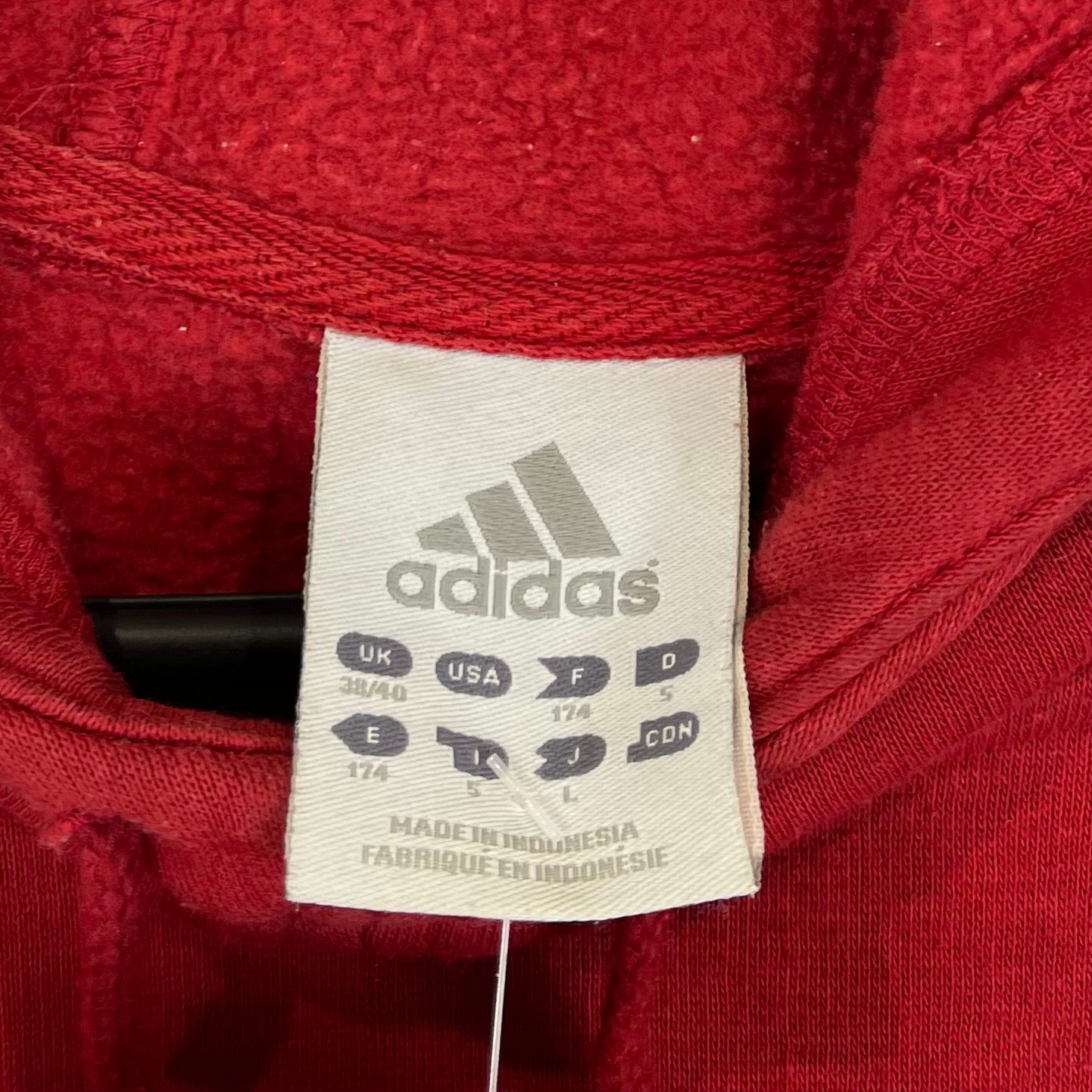 Adidas Hoodie 2002 bestickt Rot L - Vinverse