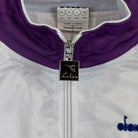 Diadora Retro 1990s Jim Courier Trainingsjacke Weiß Lila L - Vinverse