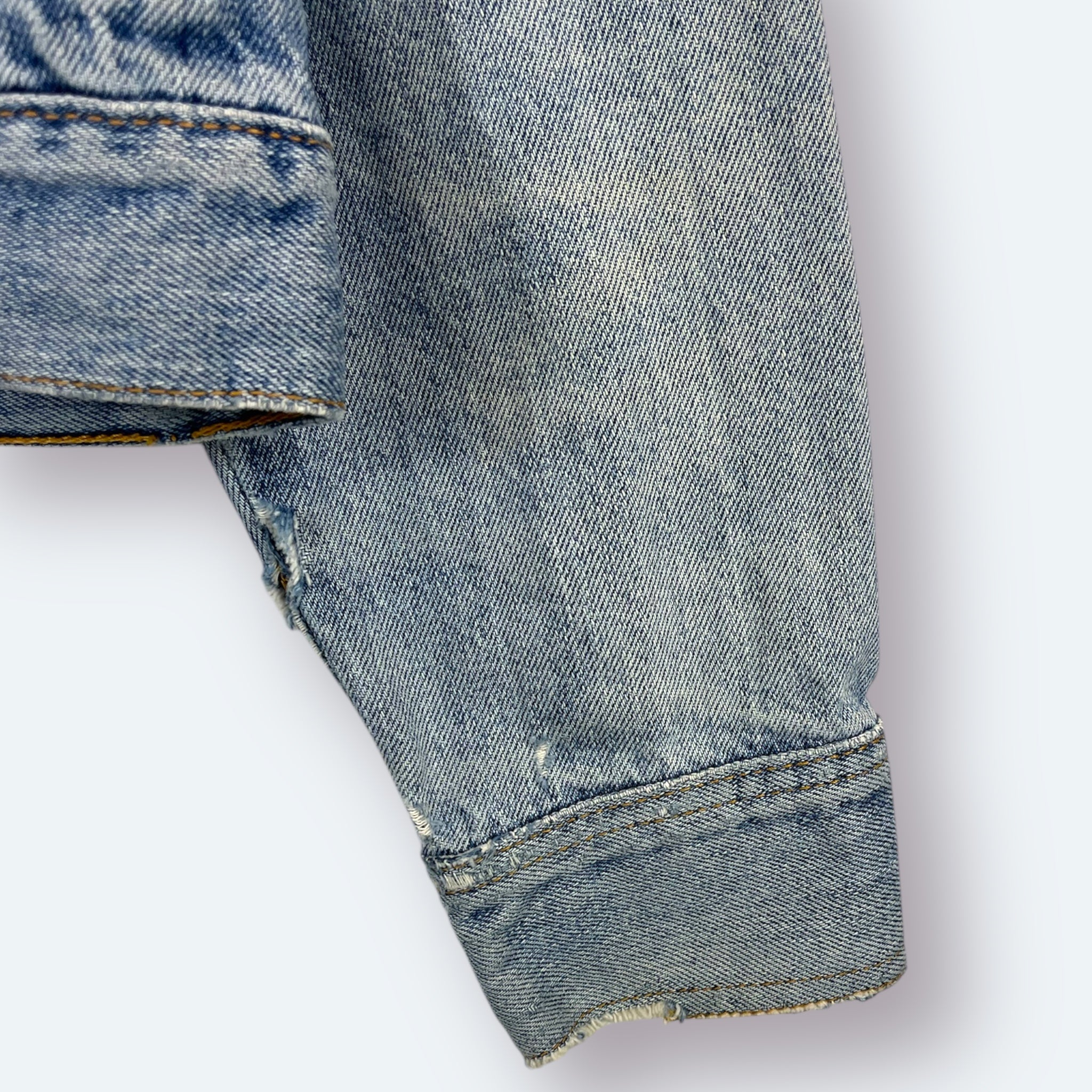 Distressed Levi’s Jeans Jacke Blau Damen L - Vinverse
