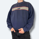 Puma Vintage Sweater 90s Marineblau L - Vinverse