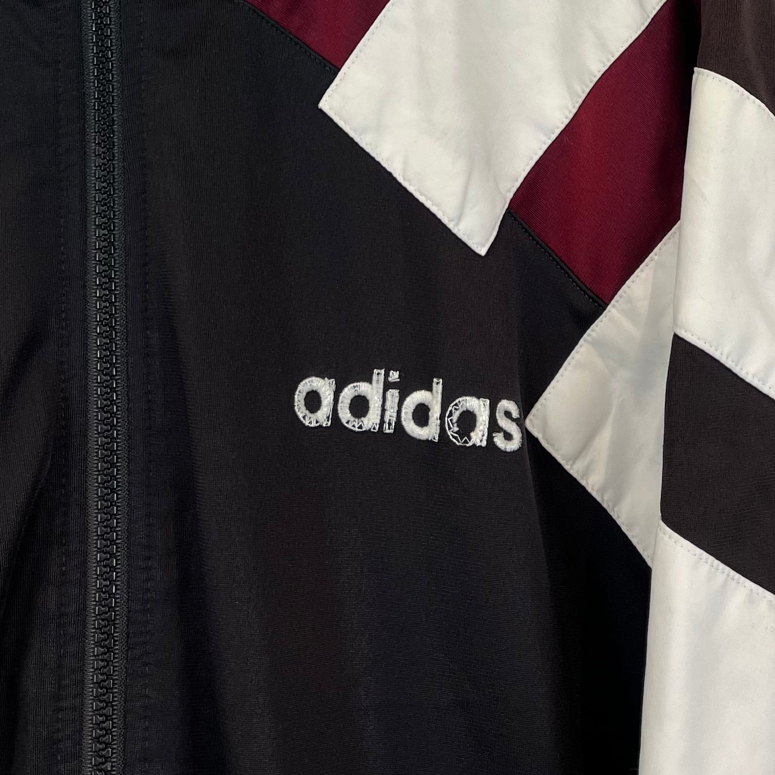 Adidas 90er Trainingsjacke bestickt Schwarz L - Vinverse