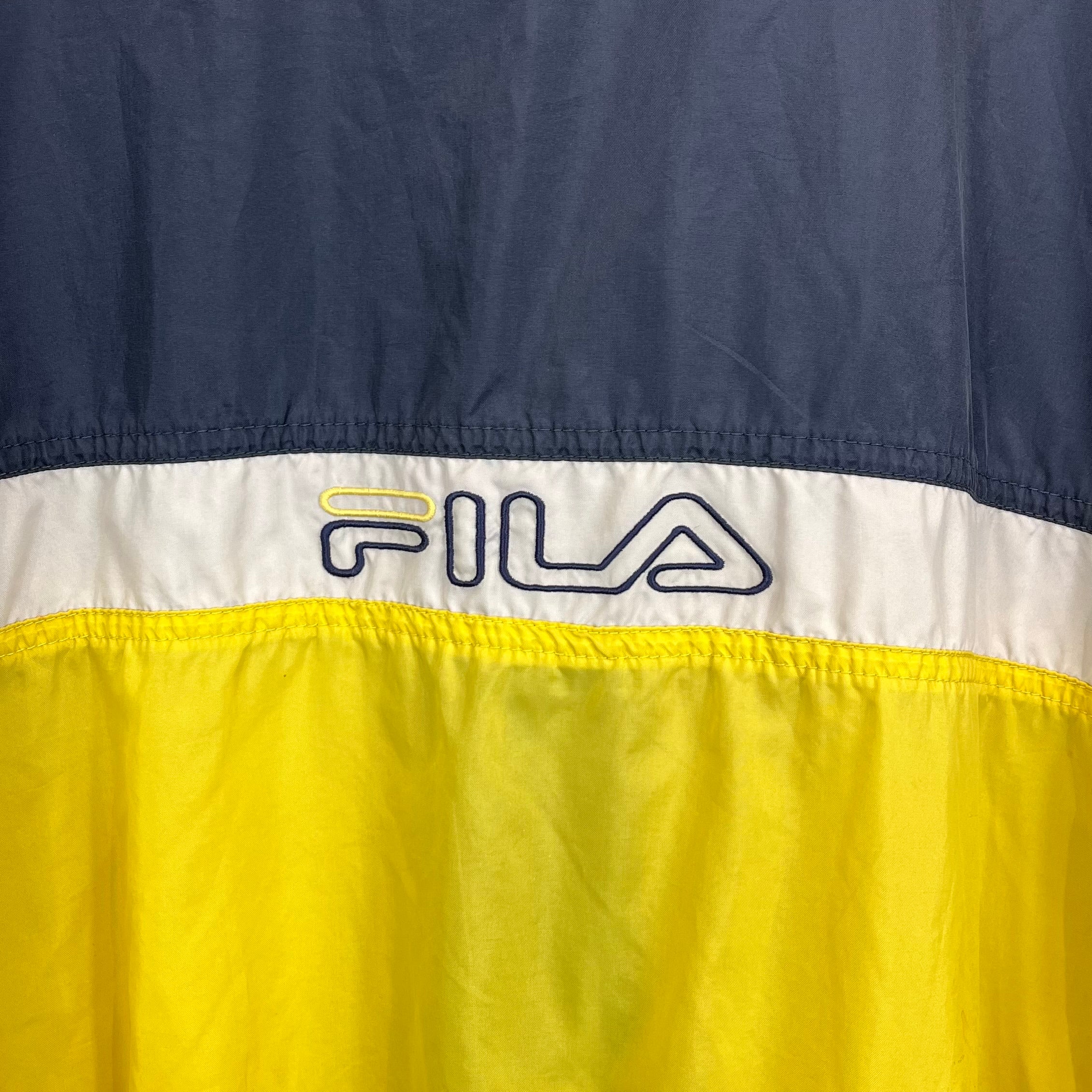 Fila Windbreaker bestickt Blau Gelb L - Vinverse