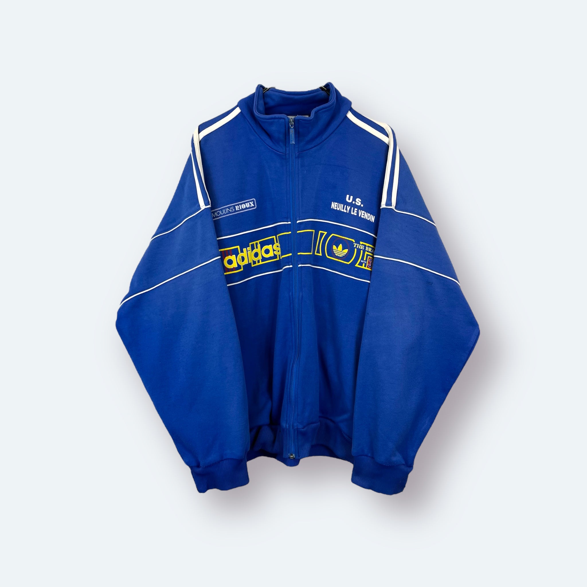 Adidas 80er Vintage Trainingsjacke Blau L - Vinverse