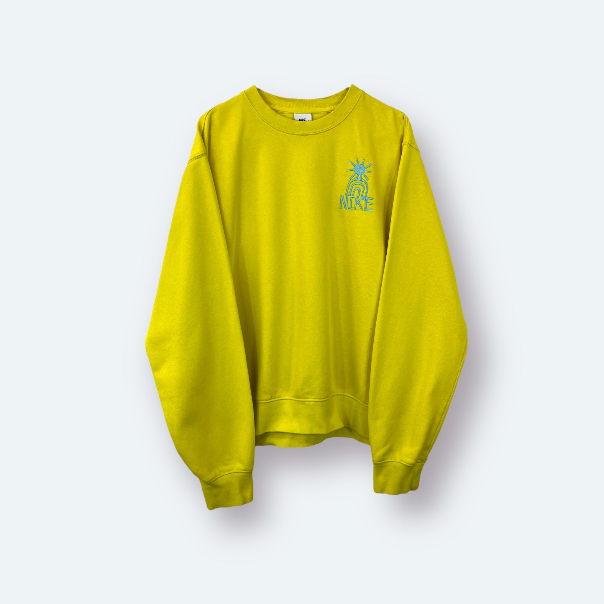 Nike Sweater bestickt mit Backprint Gelb M - Vinverse