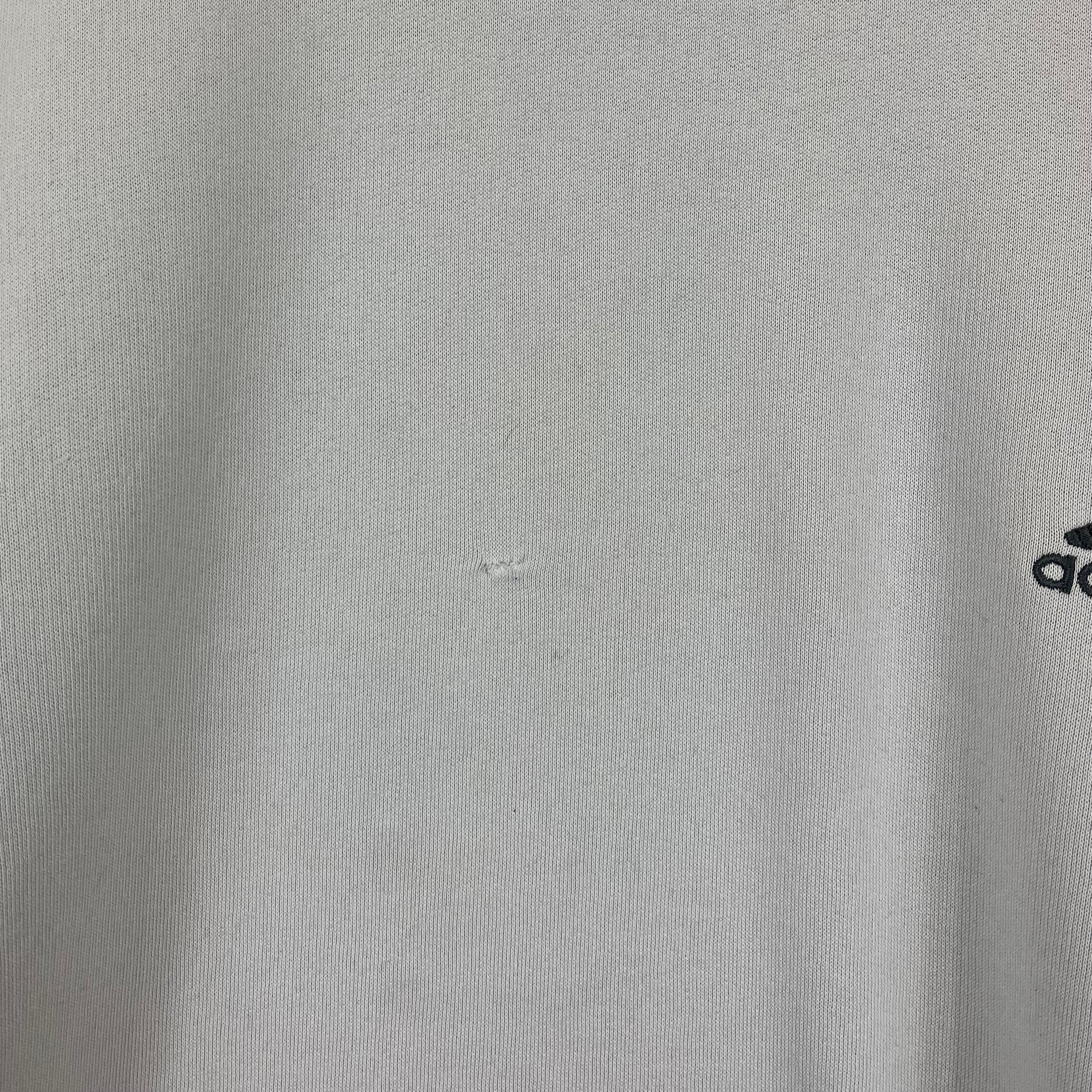 Adidas 2000er Sweater bestickt Hellgrau XL - Vinverse