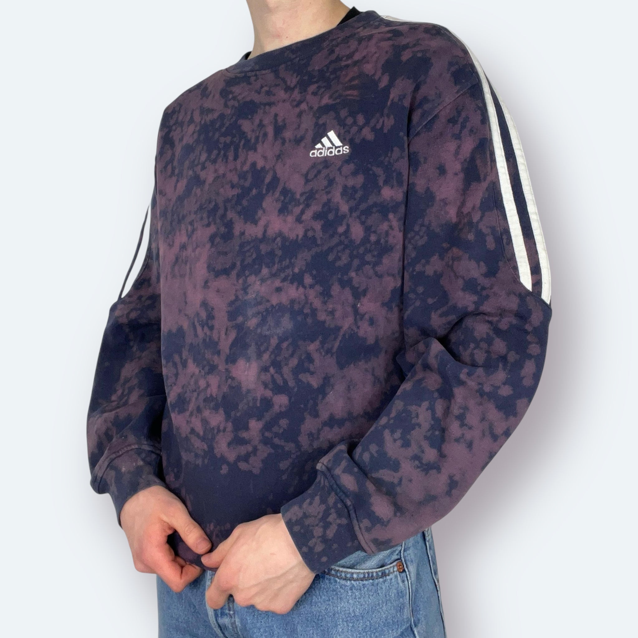Adidas Y2K Sweater Re:Bleach 2001 Marineblau Lila L - Vinverse