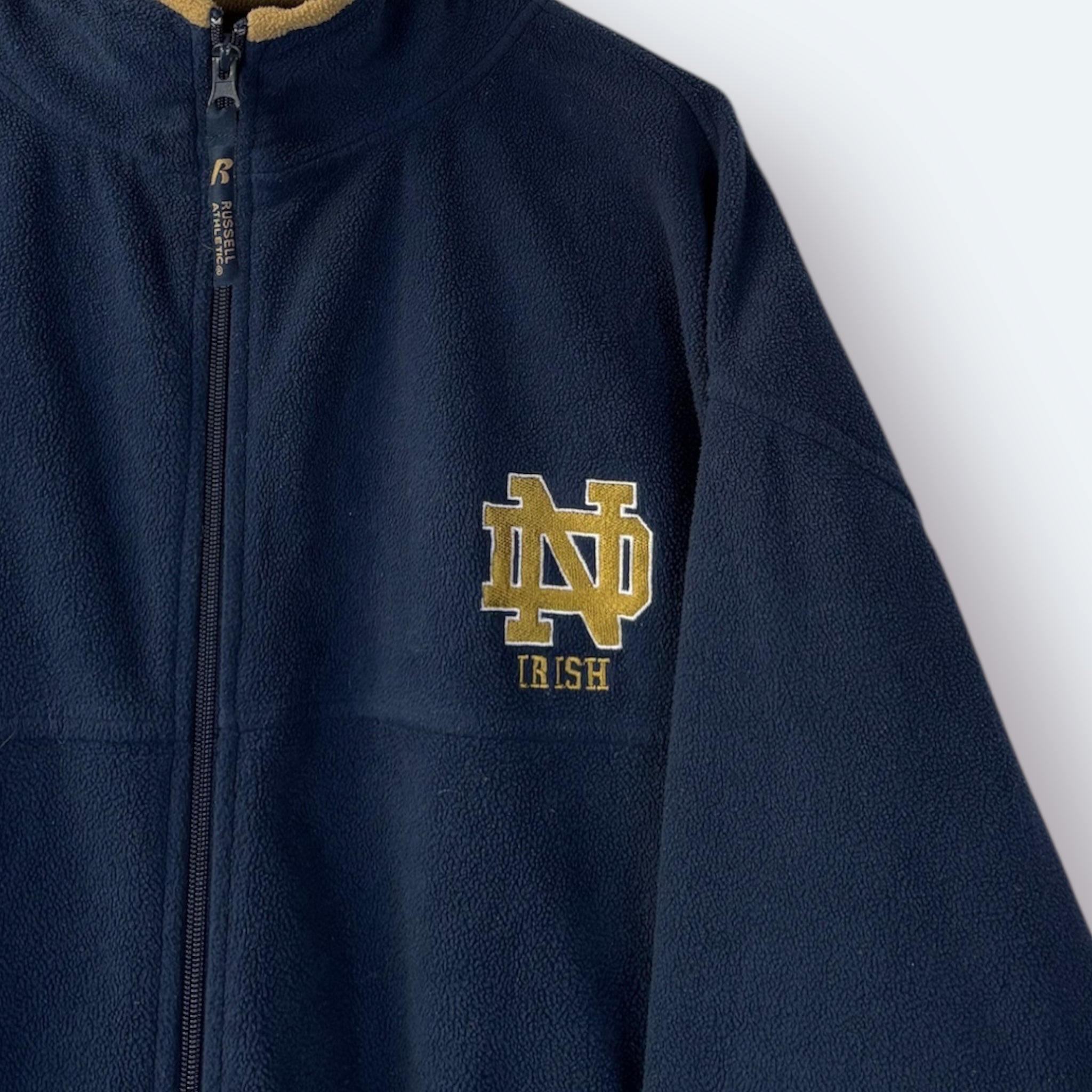 Russel Athletic Football Fleece Jacke Notre Dame Irish bestickt Marikeblau XL - Vinverse
