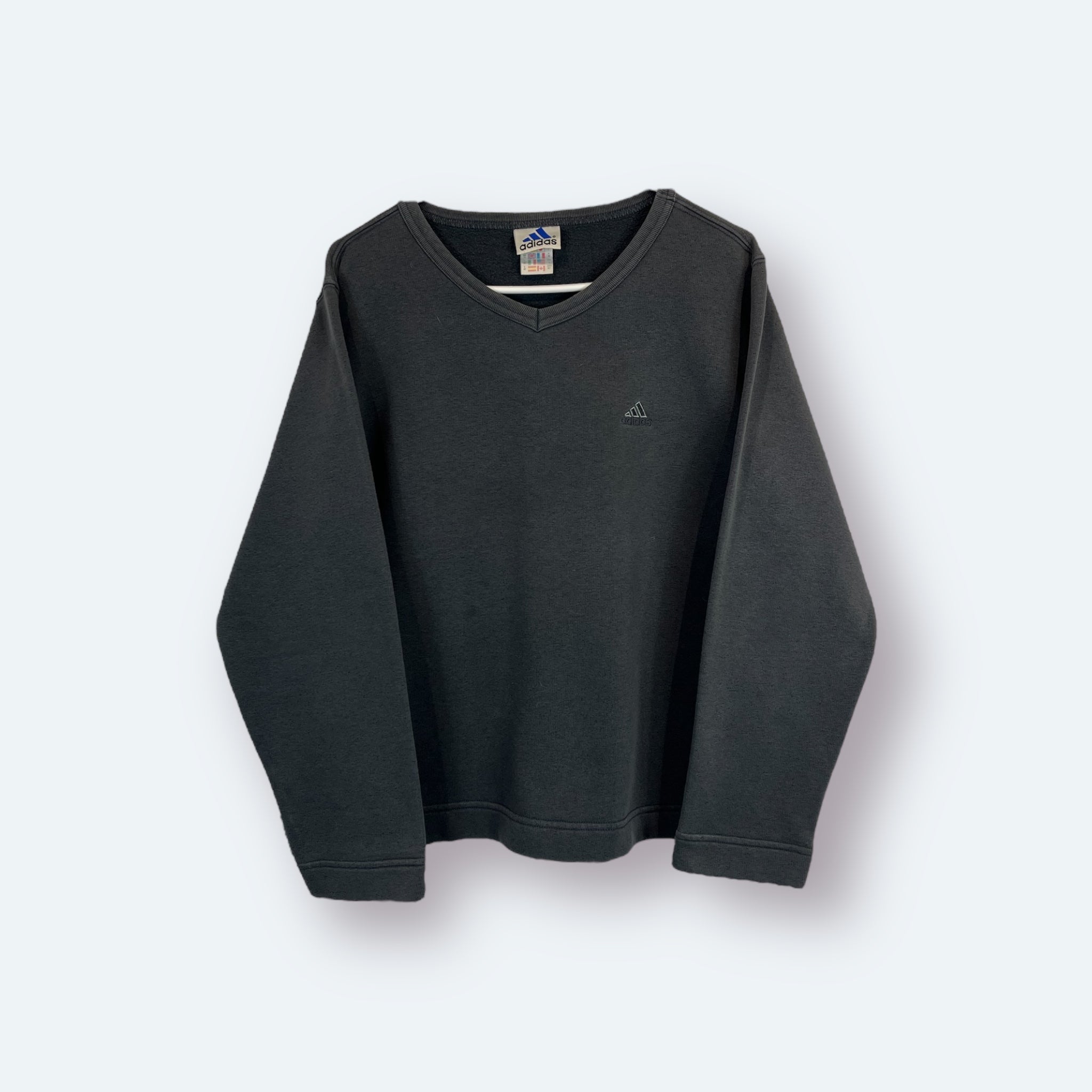 Adidas Damen Sweater 2001 bestickt Grau M - Vinverse