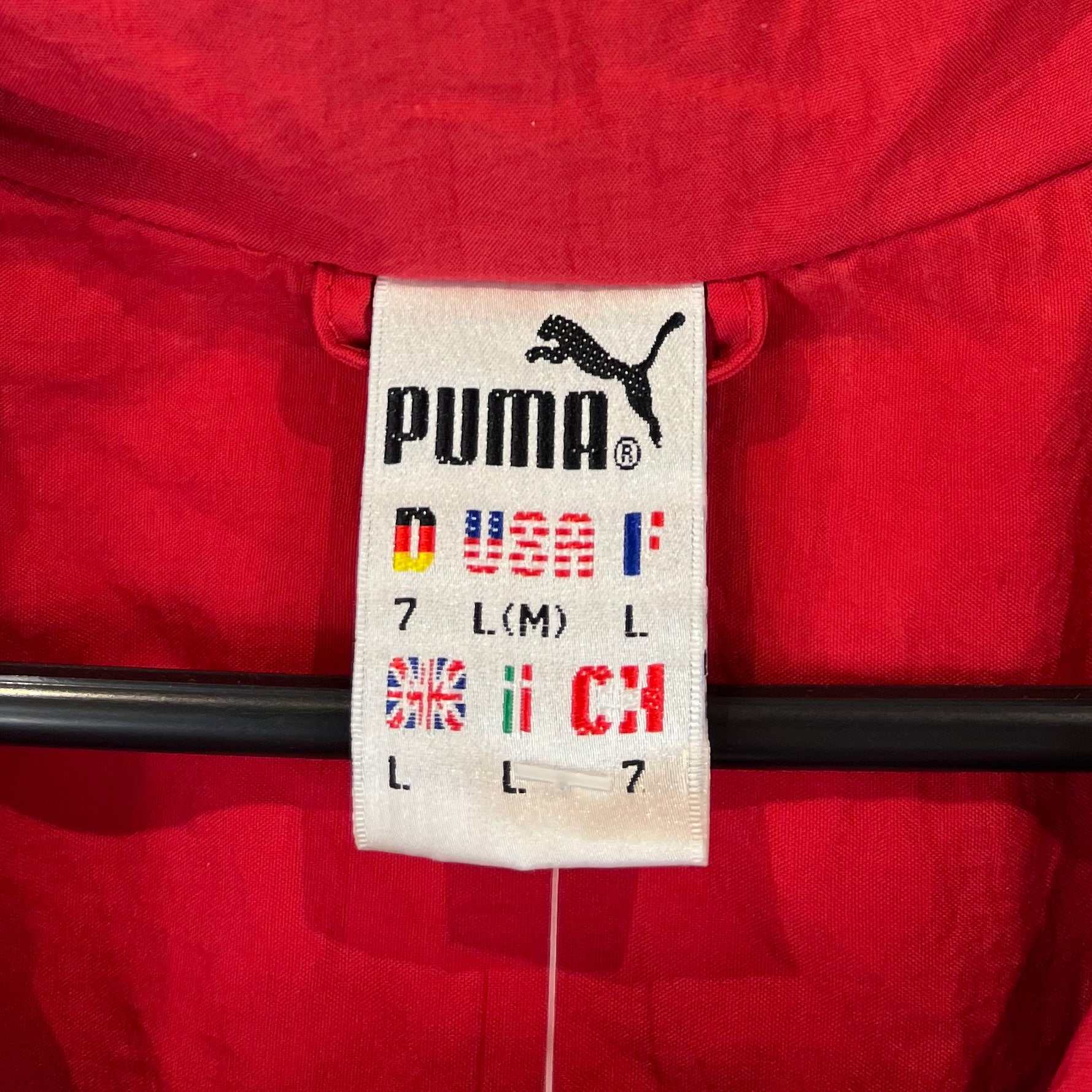 Puma 90s Vintage Trainingsjacke Rot Schwarz L - Vinverse