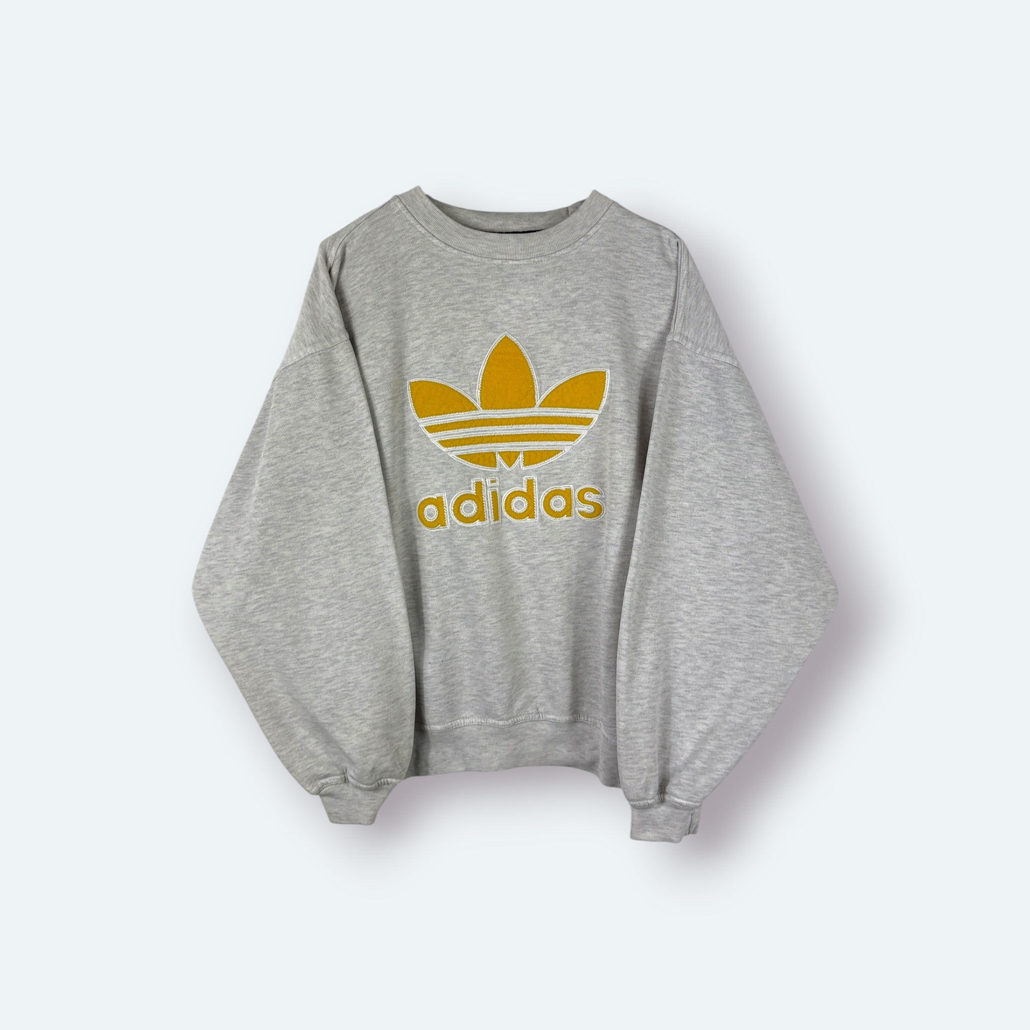 Adidas Vintage Sweater Trefoil Grau S