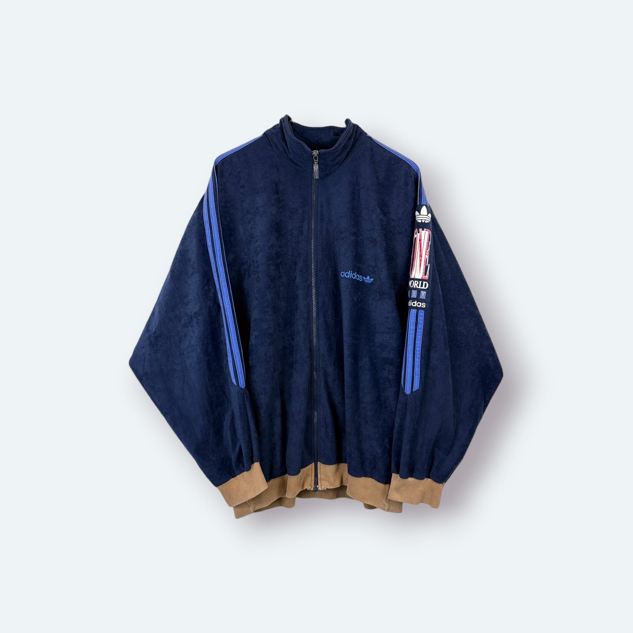 Adidas Vintage Sweatjacke Blau XL