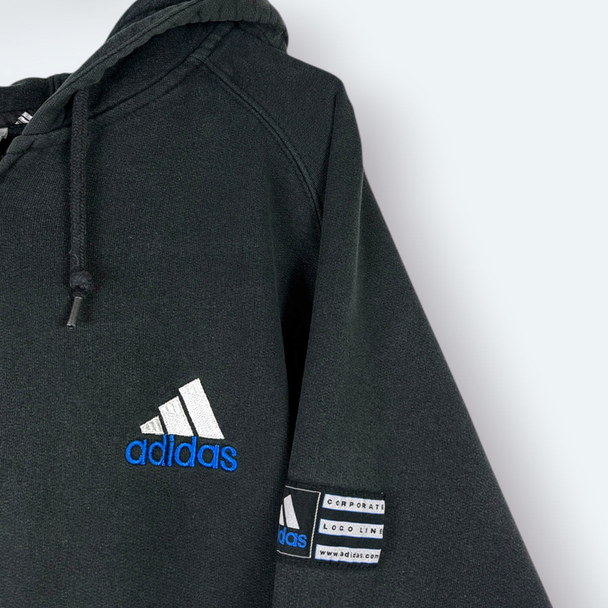 Adidas Vintage Sweatjacke Schwarz M – Foto 2